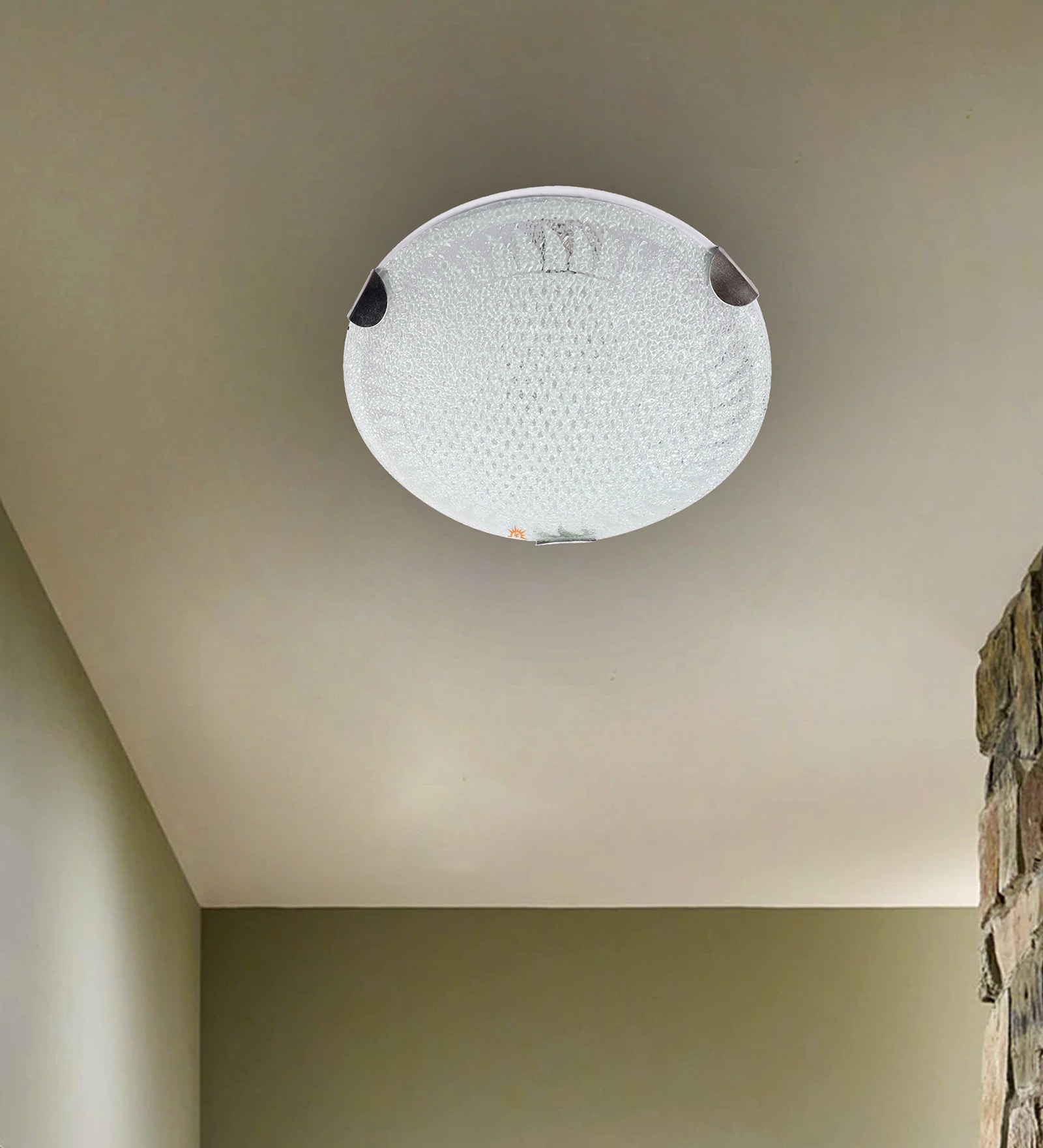 Francis White Iron Ceiling Flush Mount