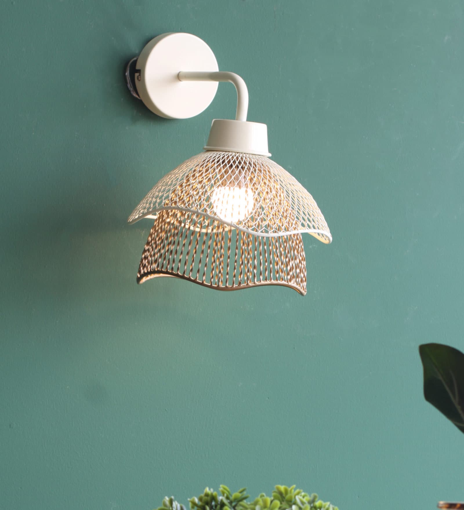 White Metal Wall Sconces Handcrafted