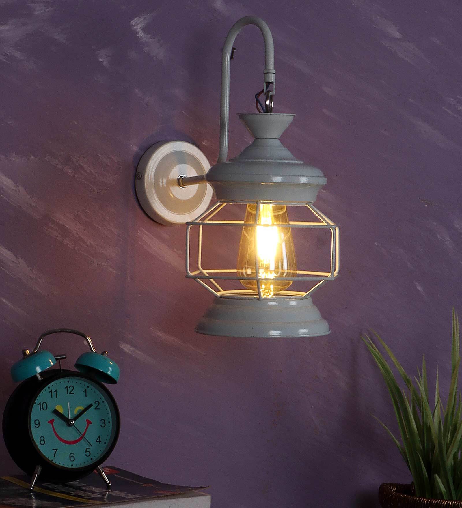 Andre White Iron Wall Sconces