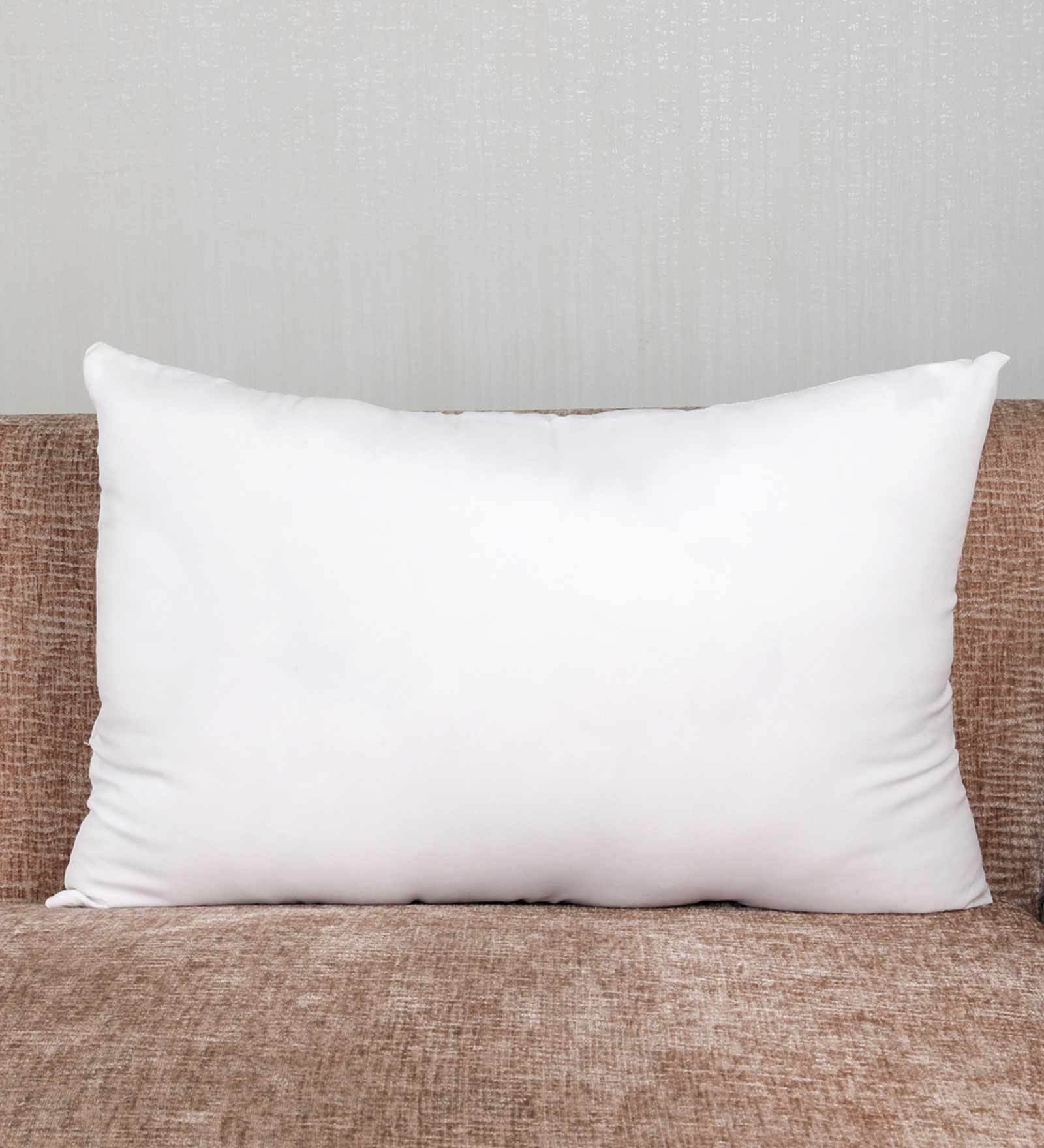 White Microfiber Filled Linen 13 x 19 Inches Cushion Insert