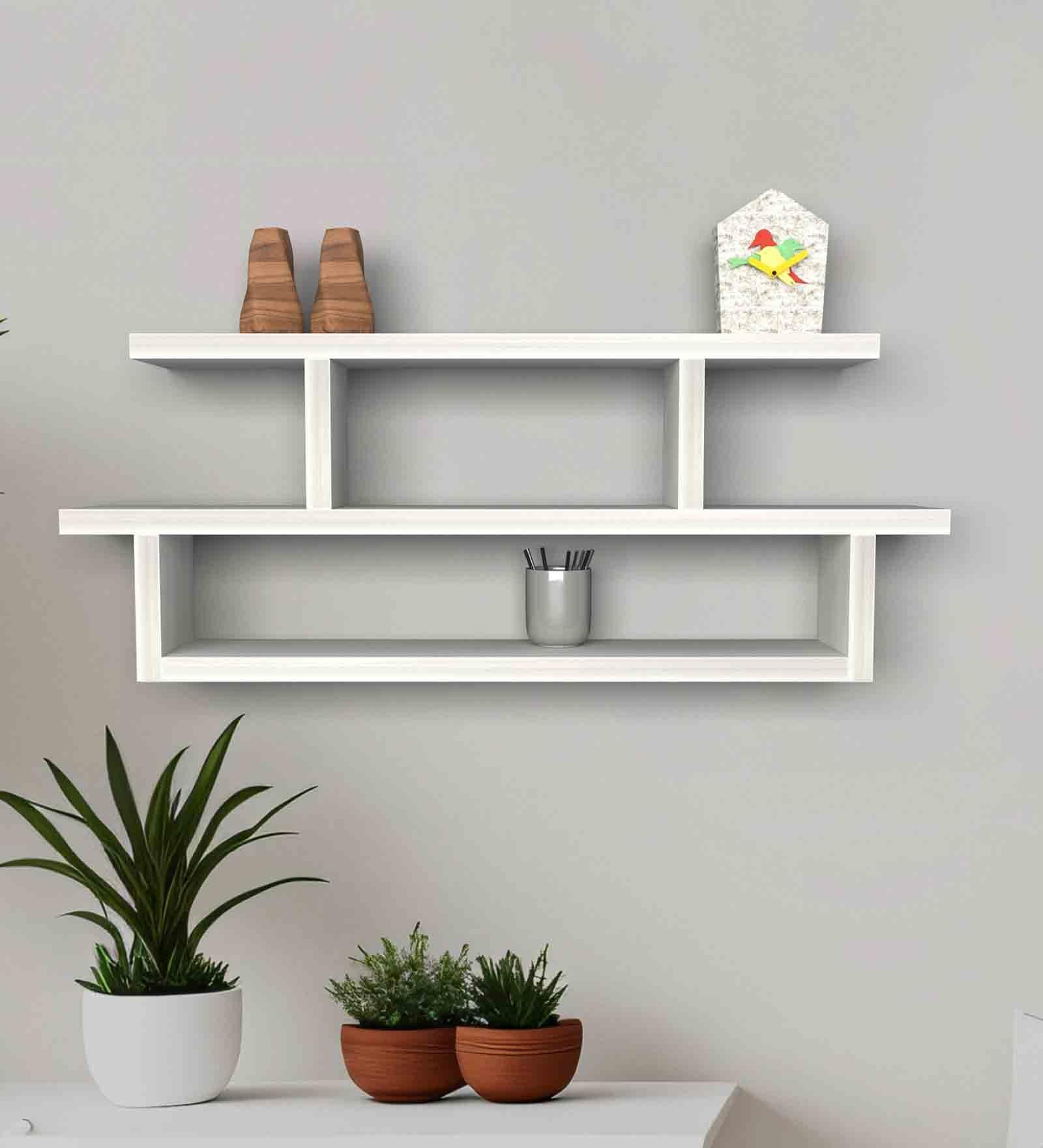 Buy White Mapple Engineered Wood Wall Shelf at 40% OFF by Random ...