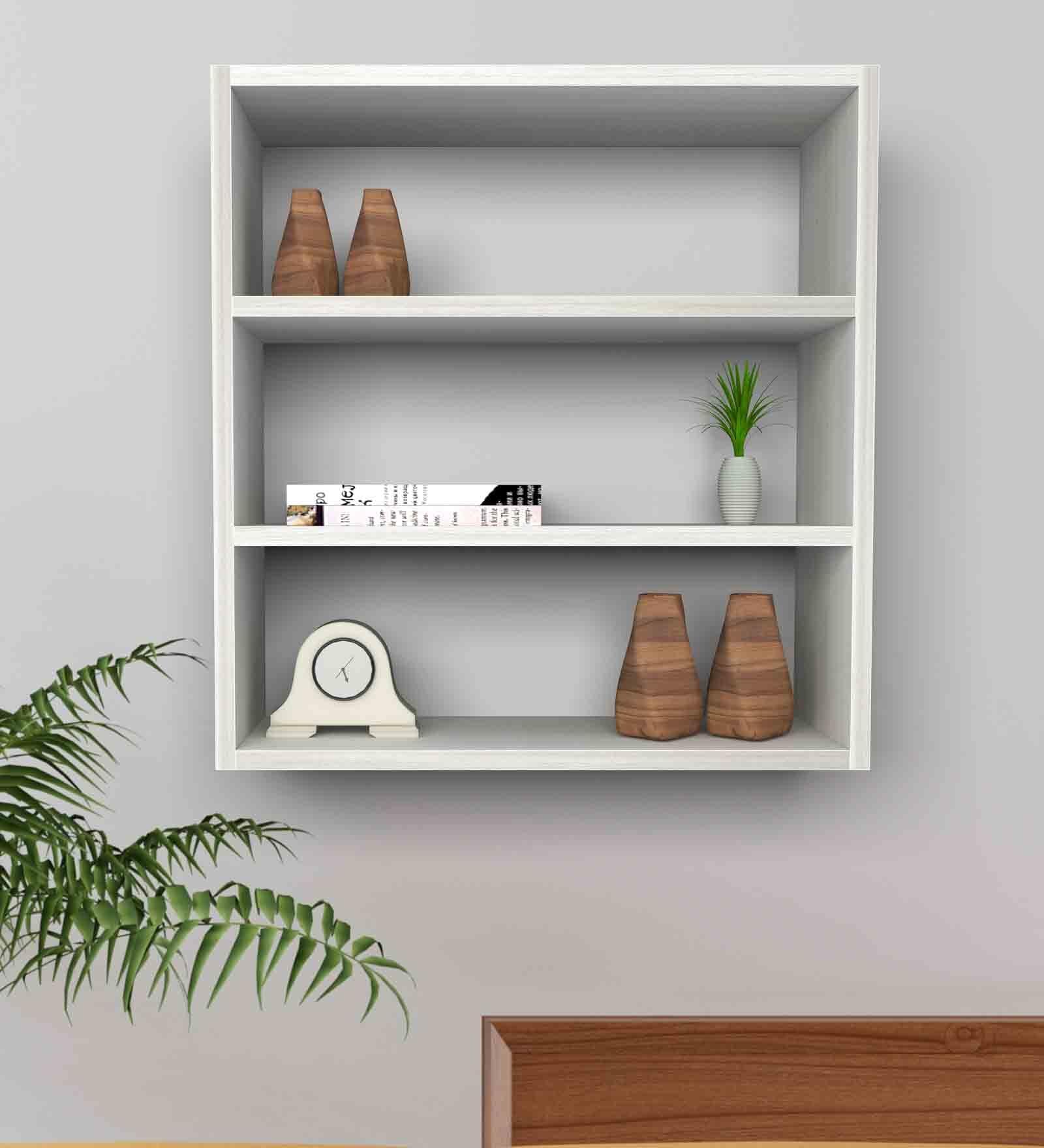 Mapple White Engineered Wood Wall Shelf