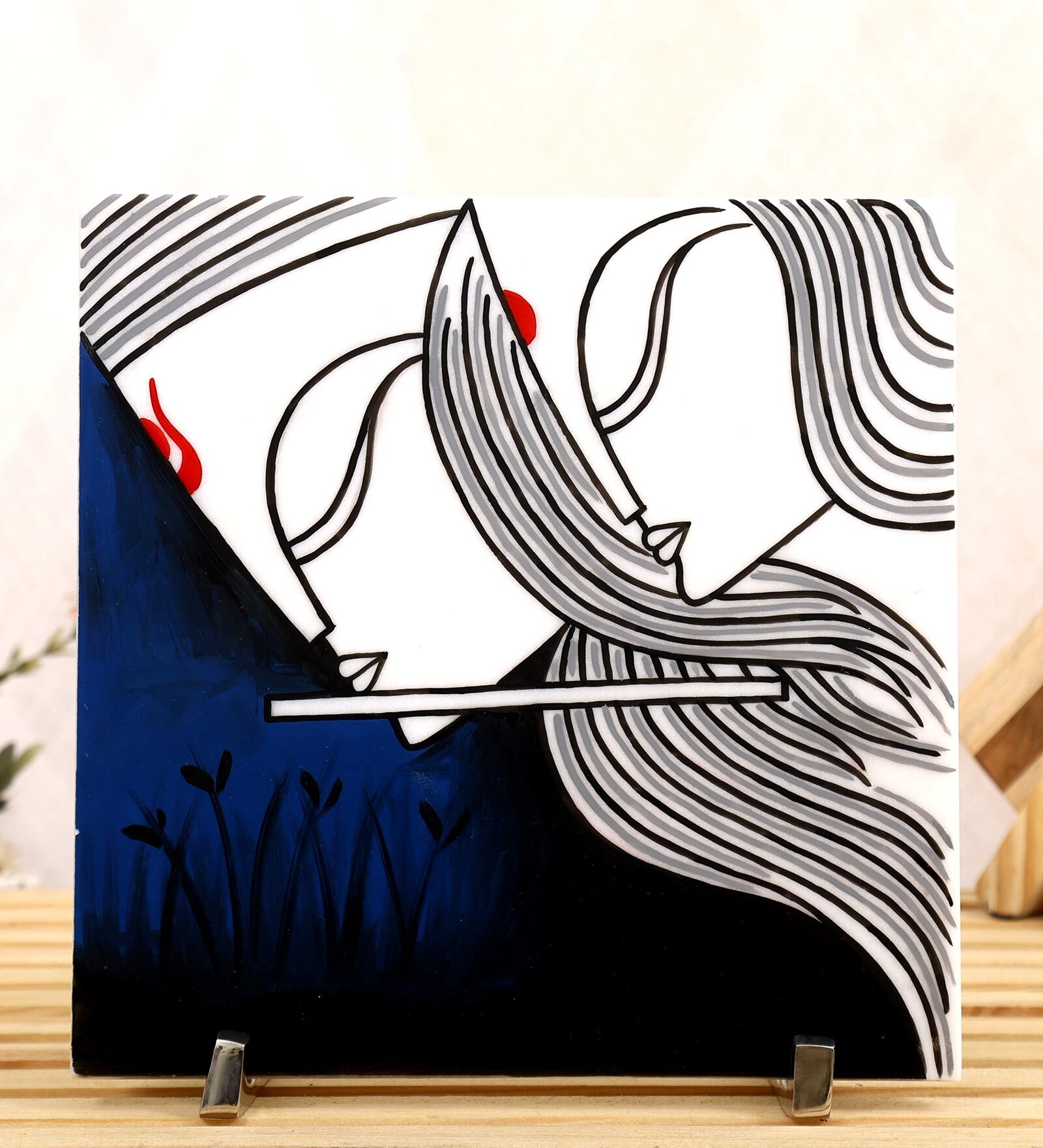 White Marble Till Eternity Decorative Plate Showpiece