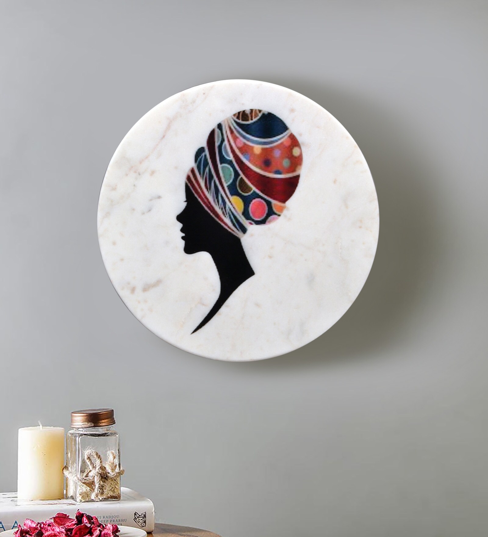 White Marble Tribe Love Wall Art