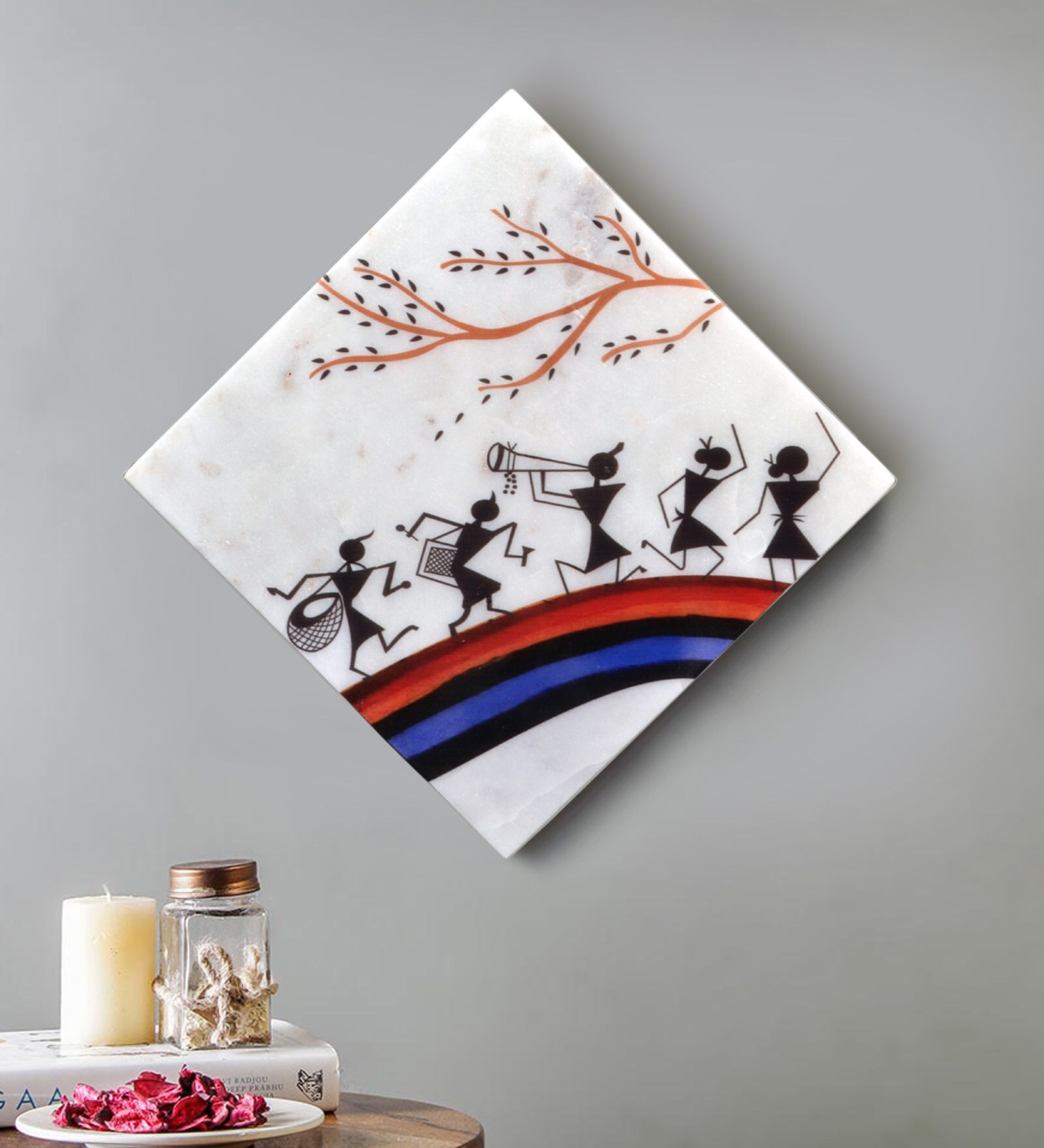 White Marble World Of Worli Wall Art