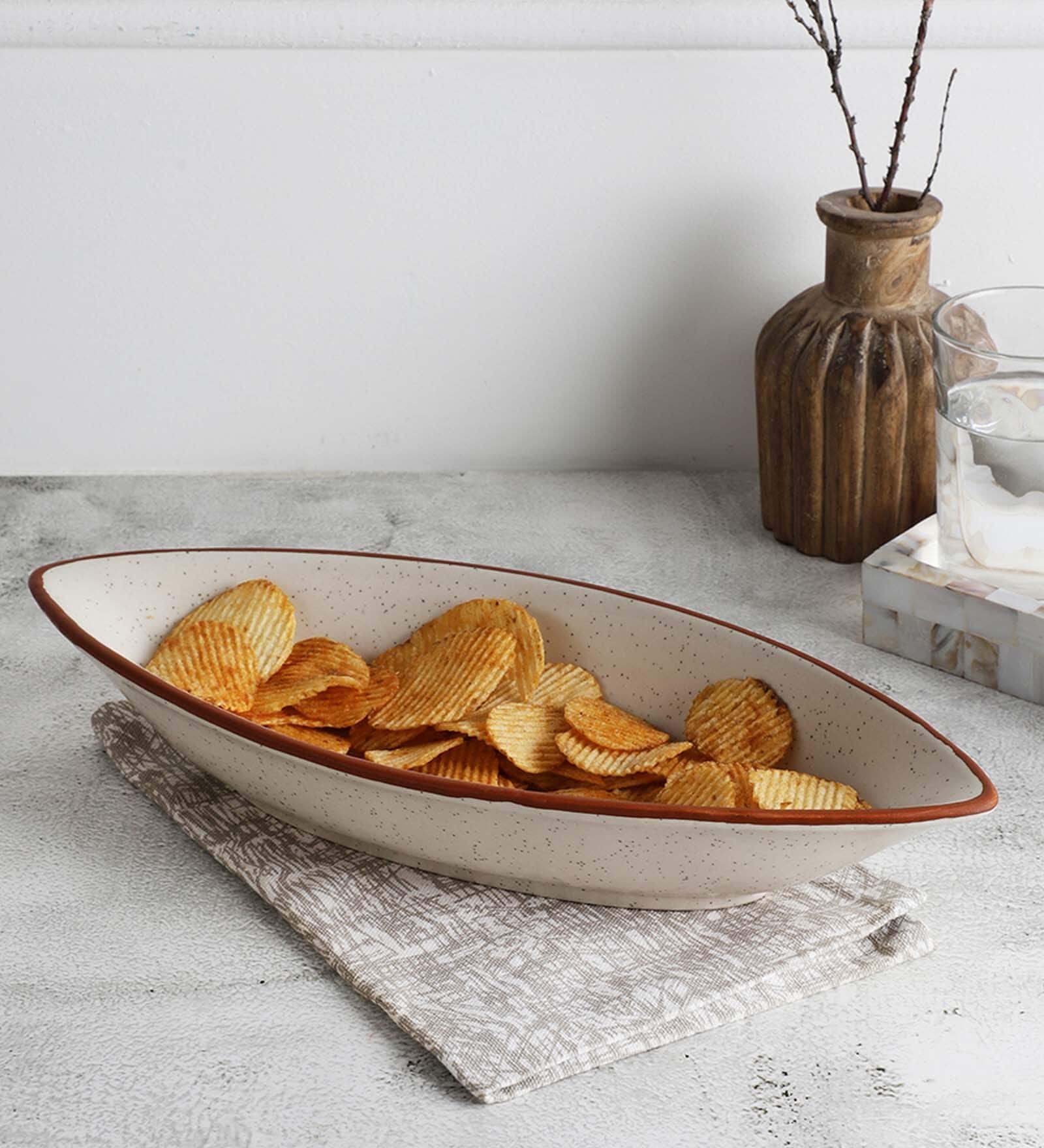 White Matt 600ml Ceramic Serving Bowl