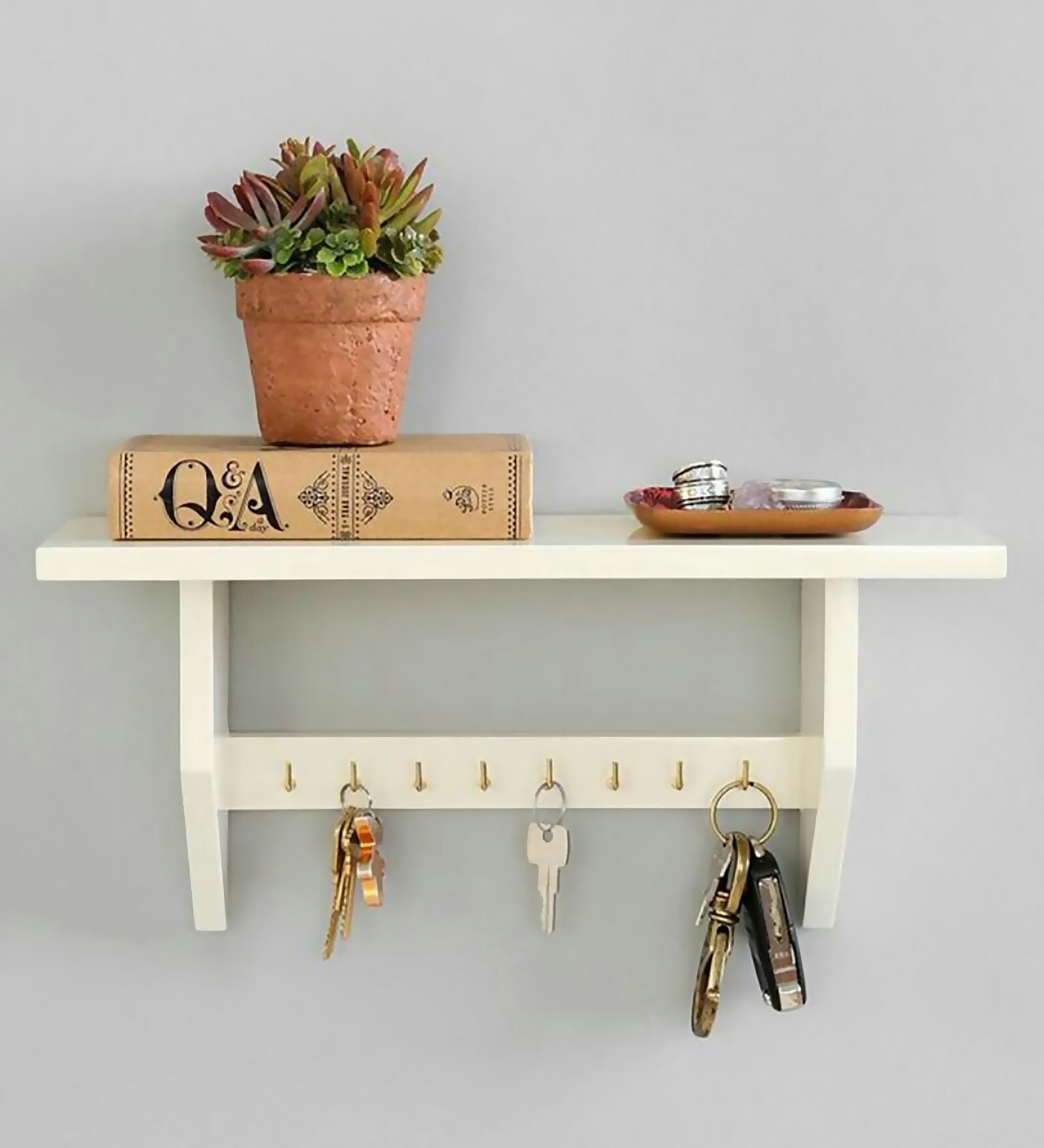 White MDF Modern Key Holder