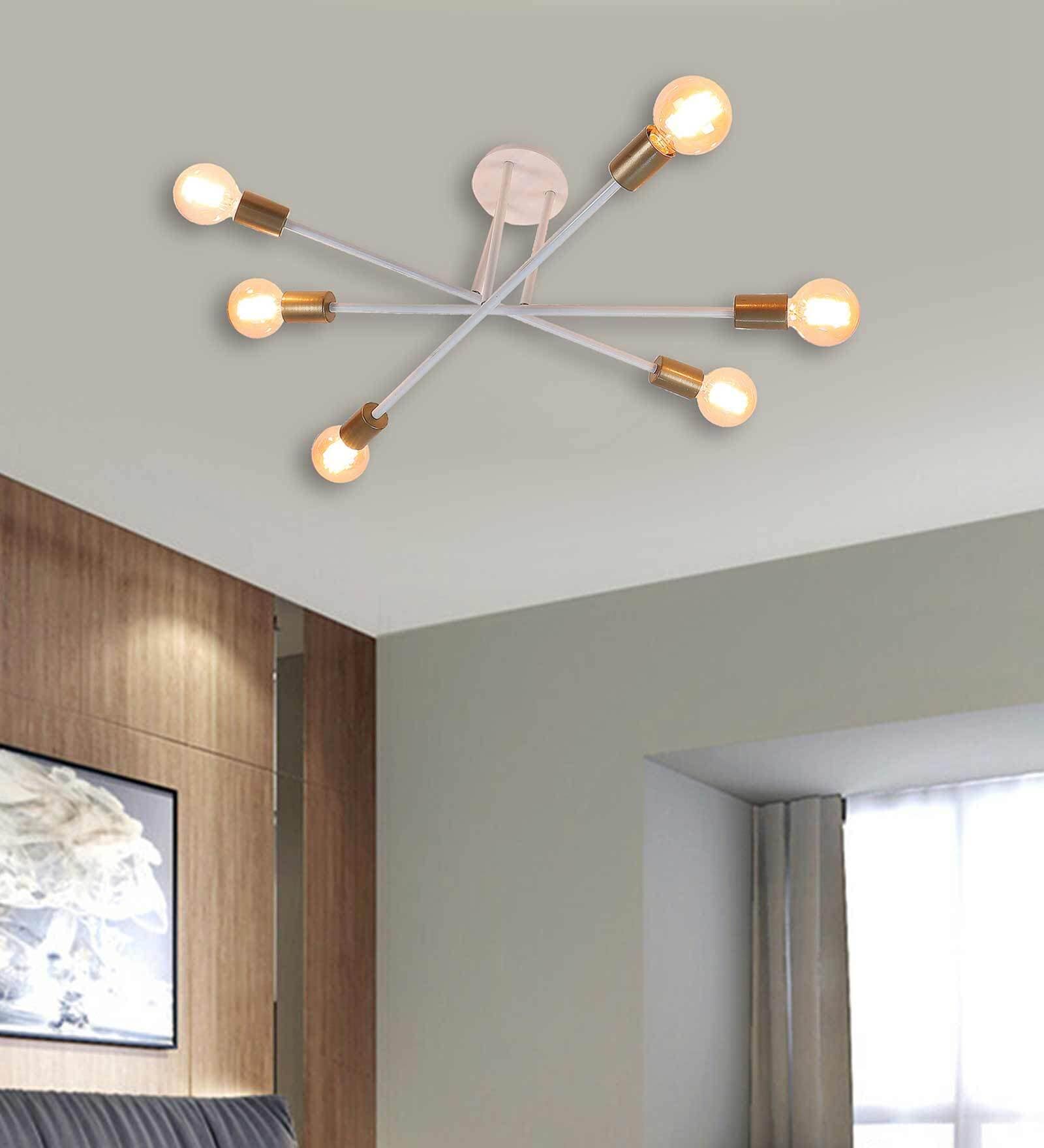 Malvi White Metal Sputnik Chandelier