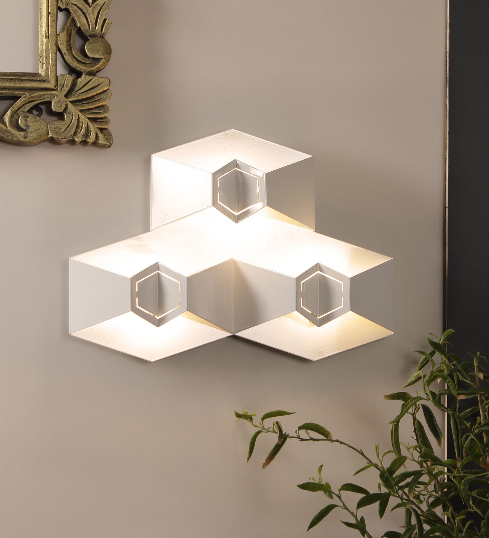 White Metal Wall Sconces
