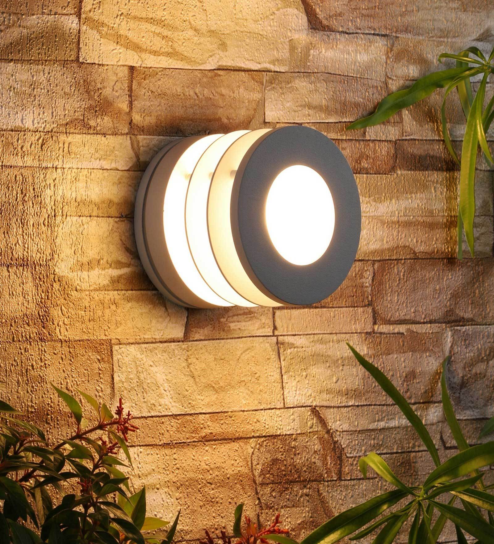 Buy White Metal Outdoor Wall Light by Eliante by Jainsons Lights at 45