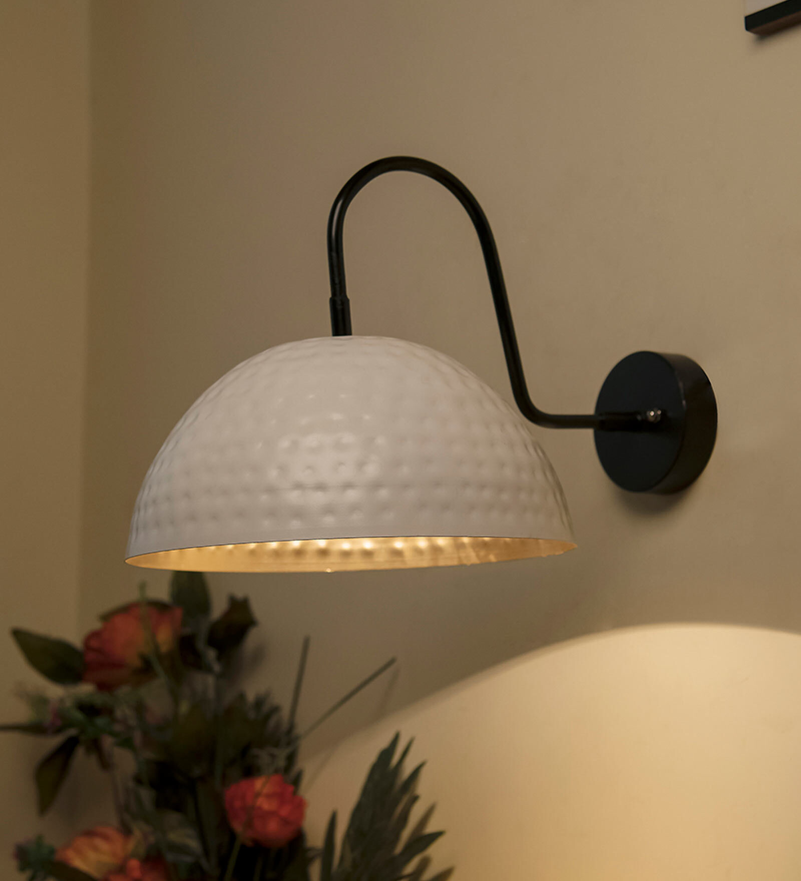 Regis White Metal Wall Sconces