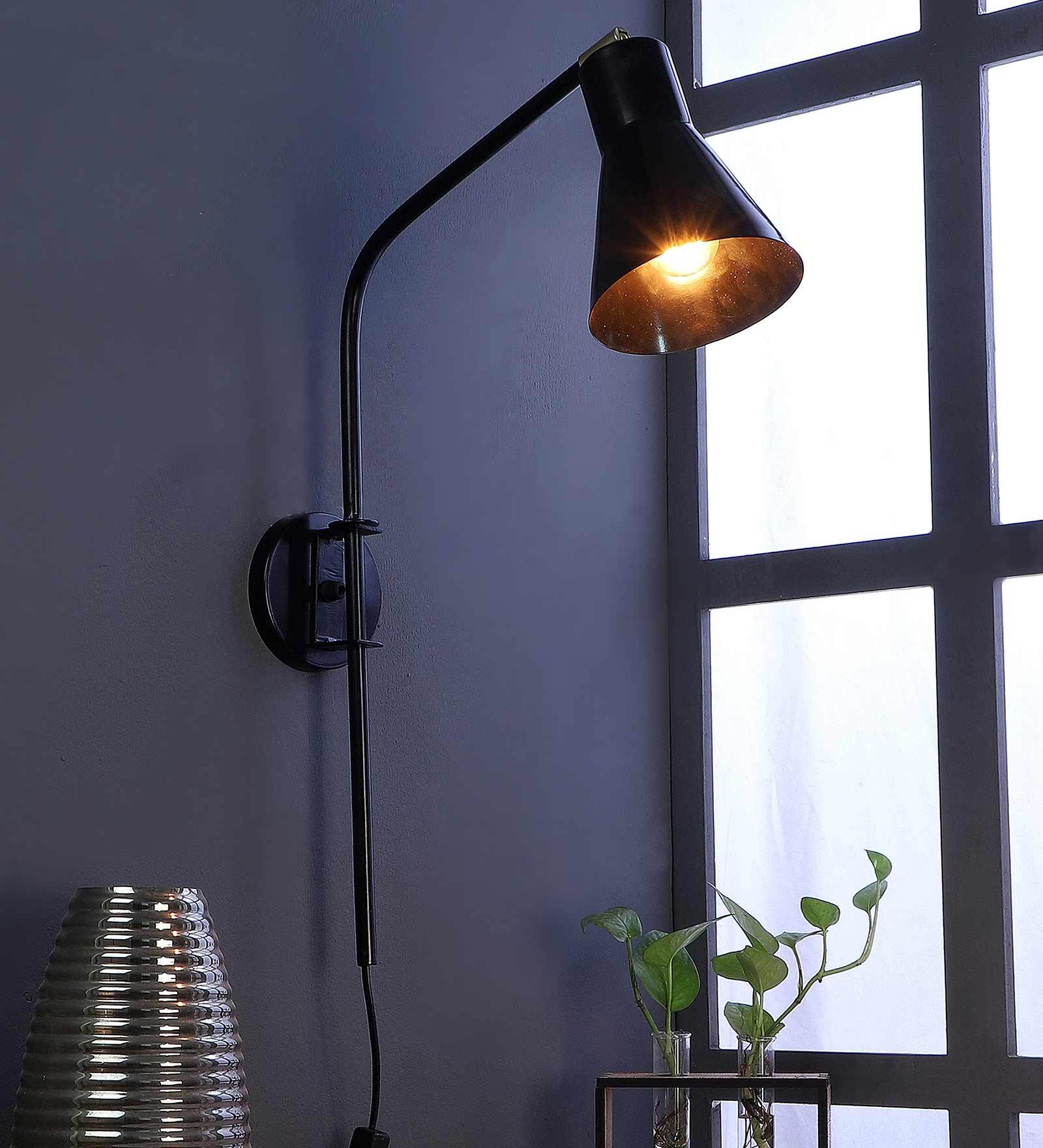 Taranto Black Metal Wall Sconces