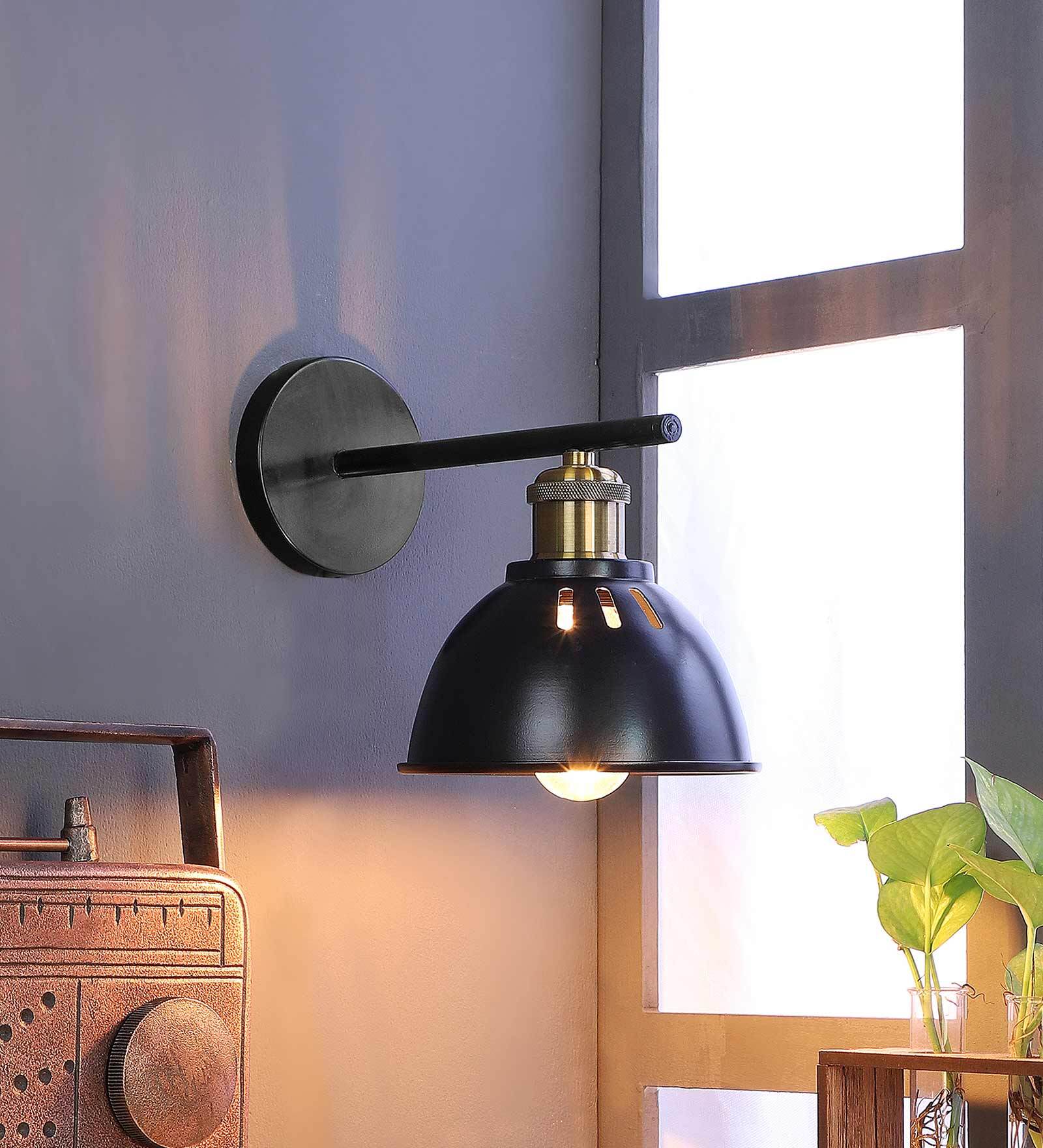 Ryan Black Metal Wall Sconces