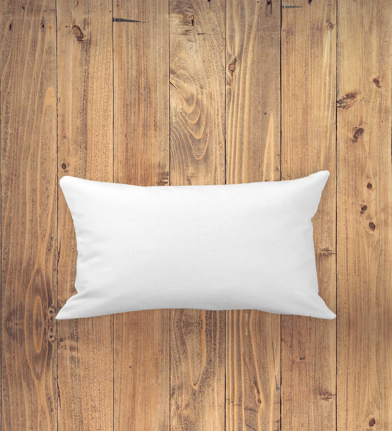 White Microfiber Solid 12x20 inches Cushion Insert