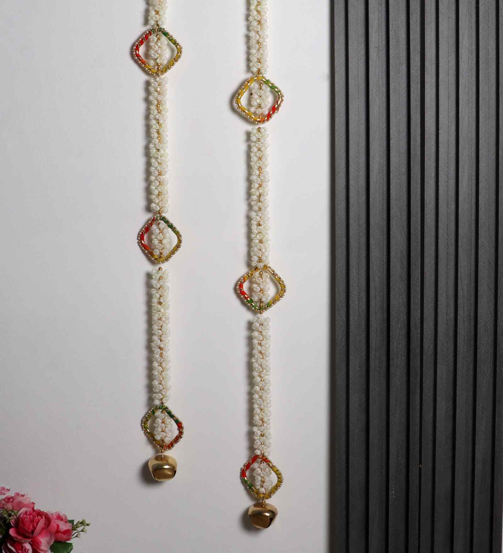 White Mogra Bell Torans Set of 2