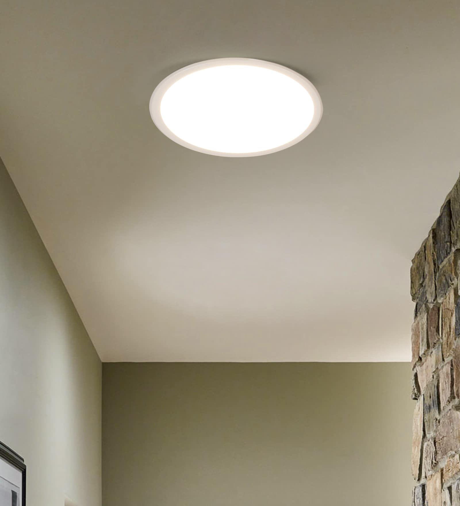 Warm White 15 Watts LED Polycarbonate Round Panel Light