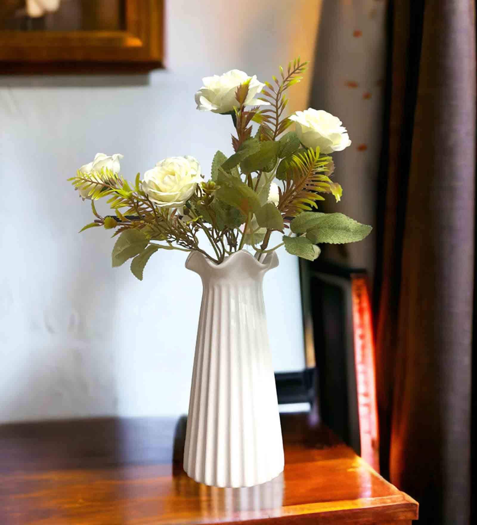 White Polyester Artificial Flower