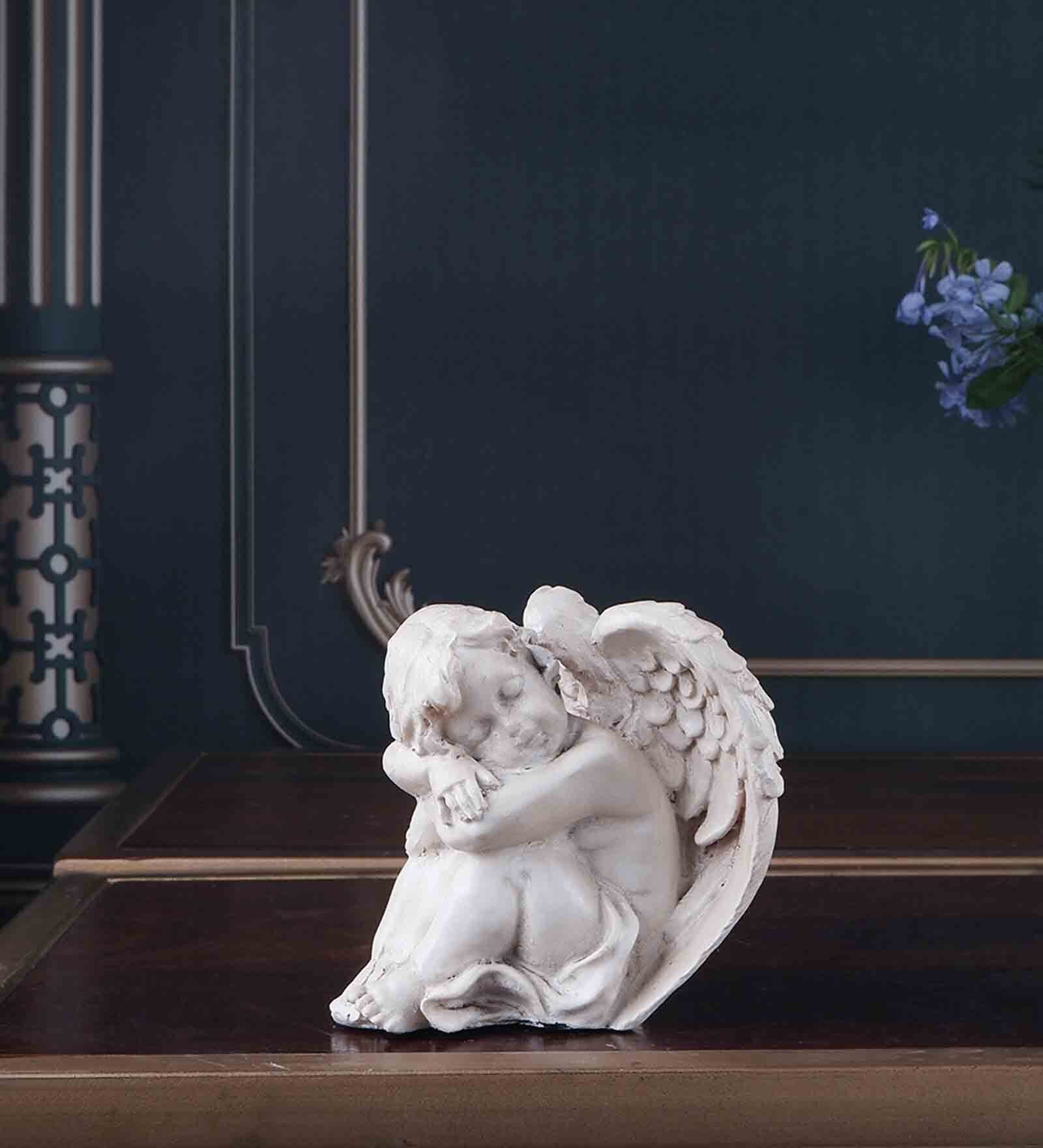 Polyresin White Premium Cupid Figurine