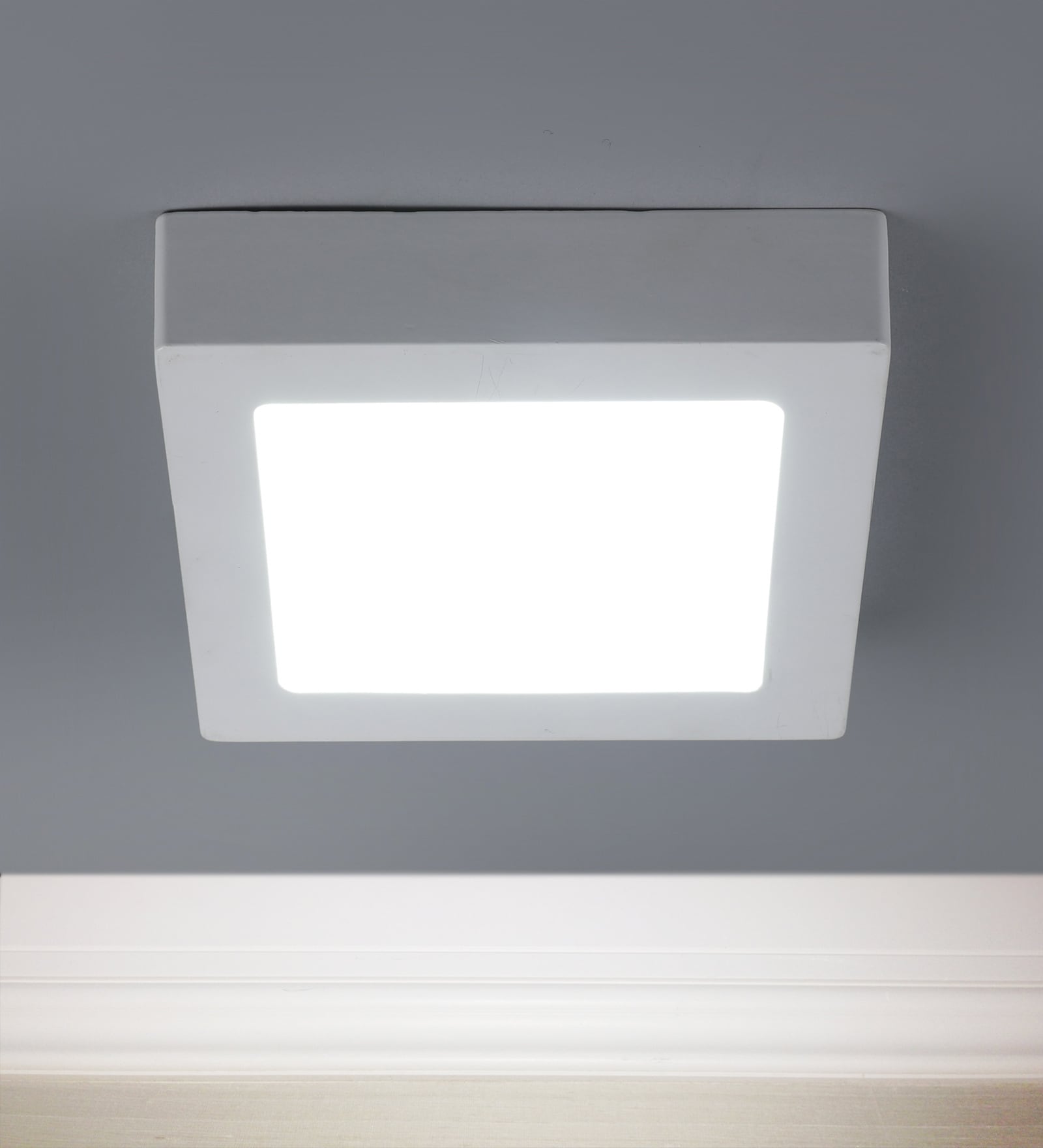 White 12 Watts LED Plastic Square Panel Light