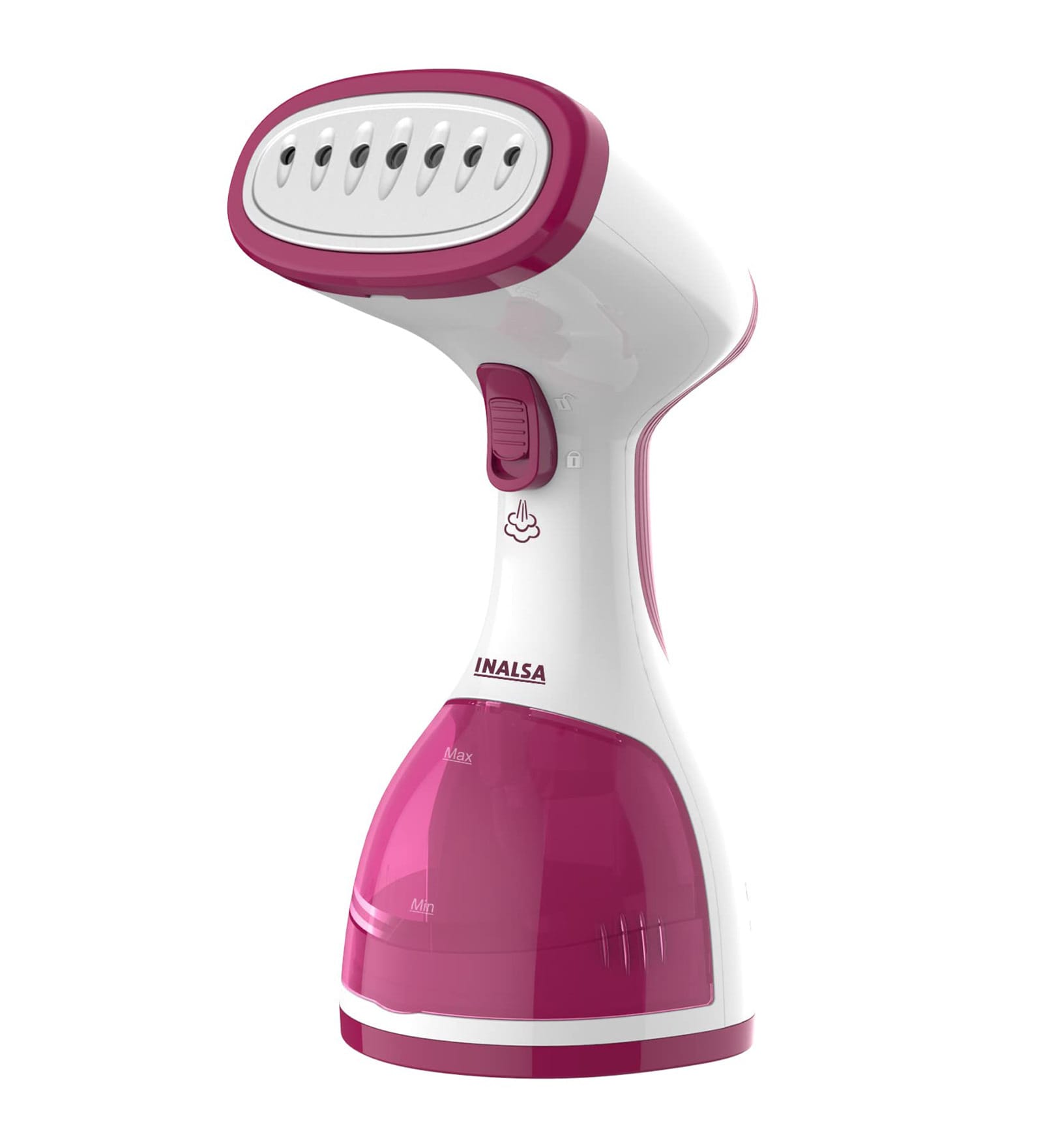 White Portable Garment Steamer with Water Tank & Fabric Brush