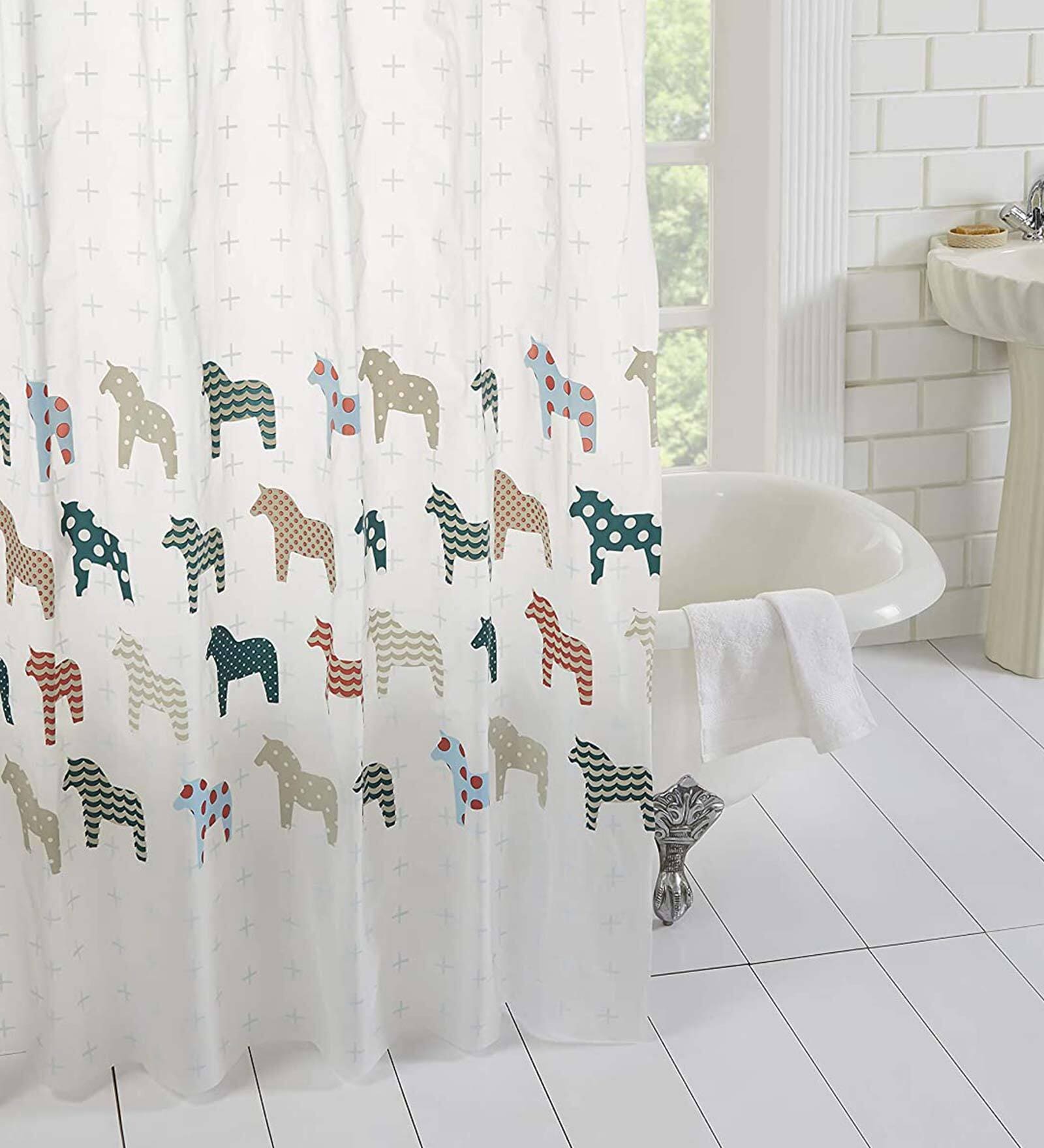 White Shower PVC 6 Ft Semisheer Eyelet Shower Curtain