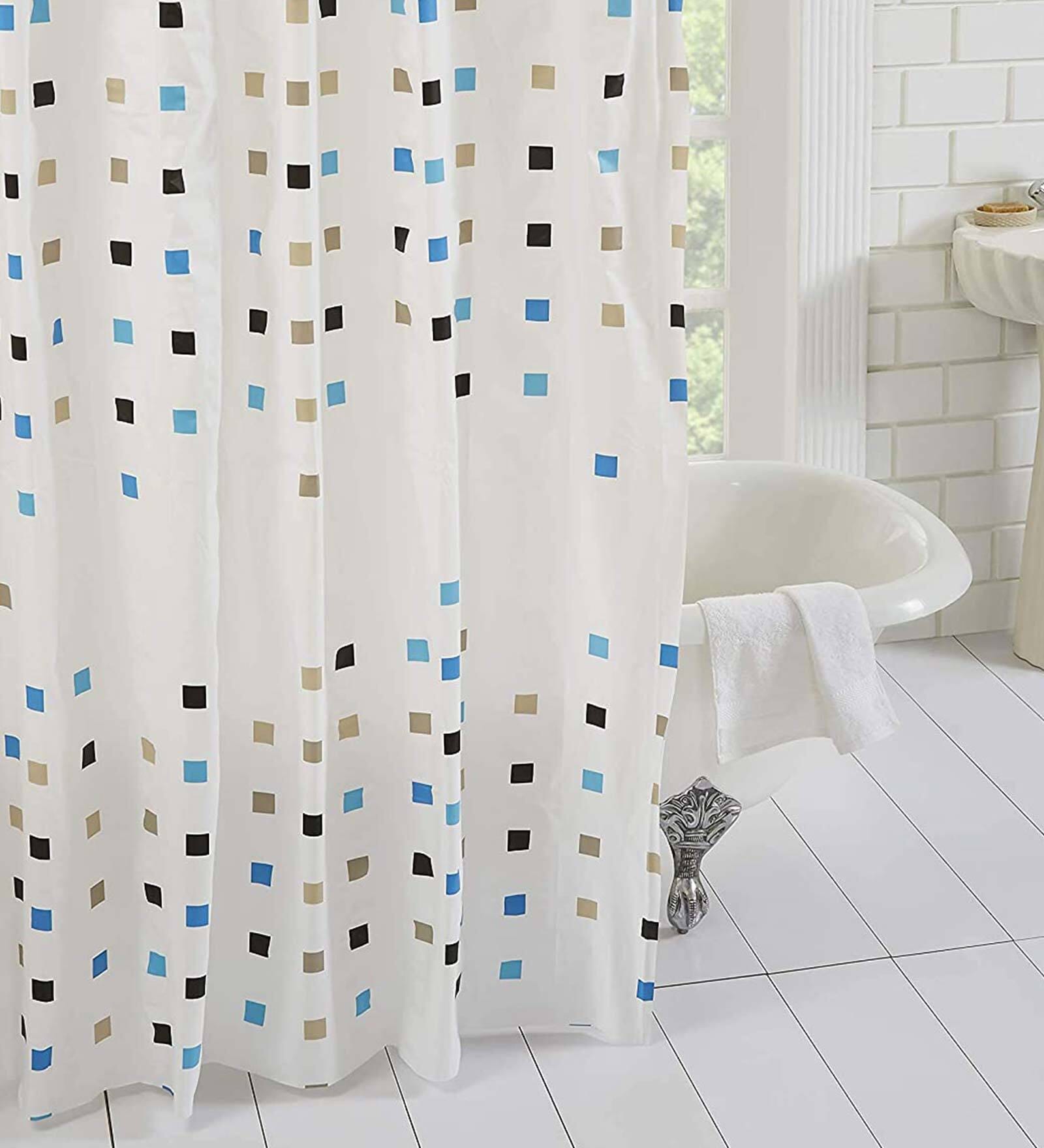 Buy White Shower PVC 6 Ft Semisheer Eyelet Shower Curtain by Homewards