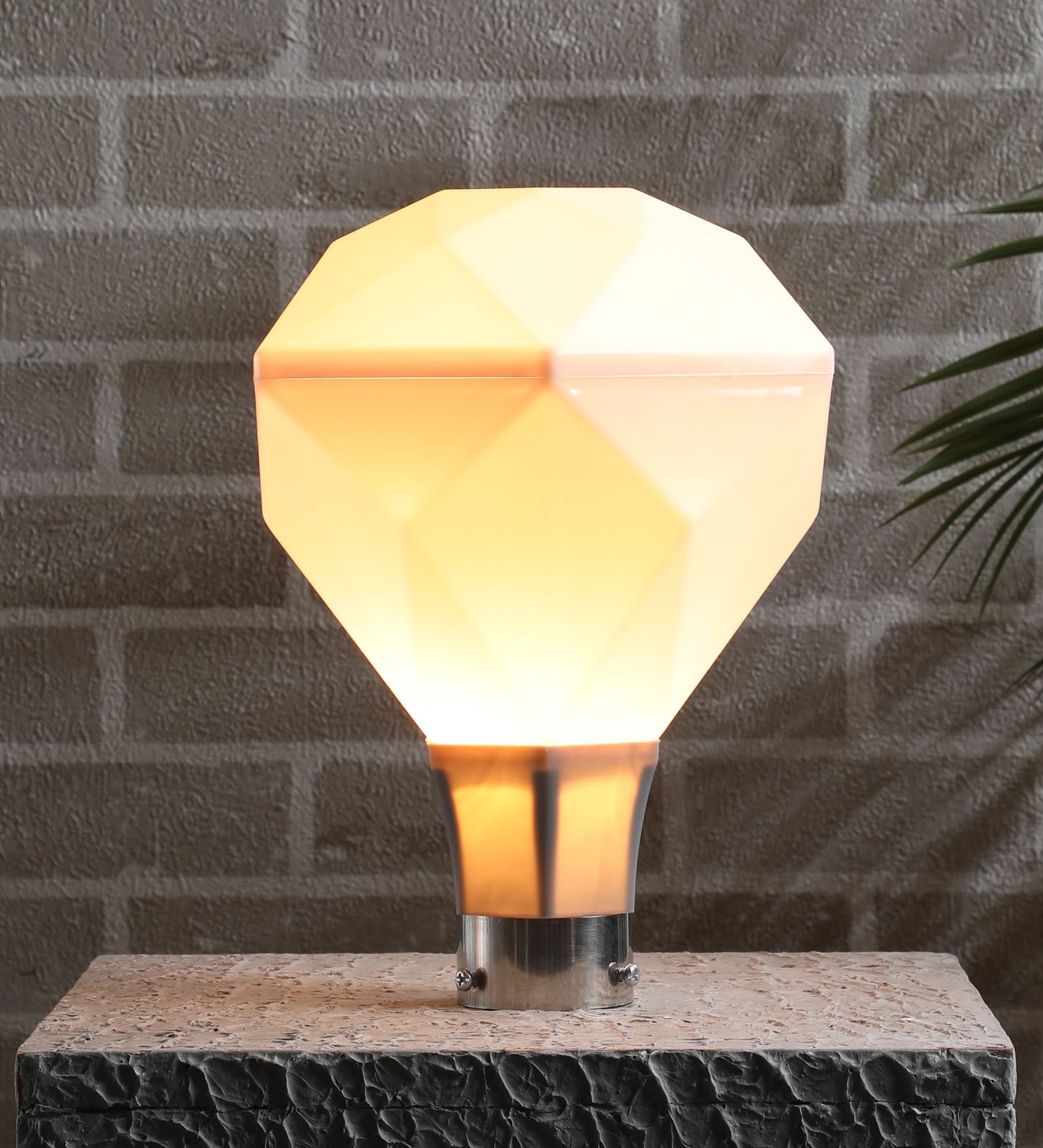 Layton White Plastic Gate Light