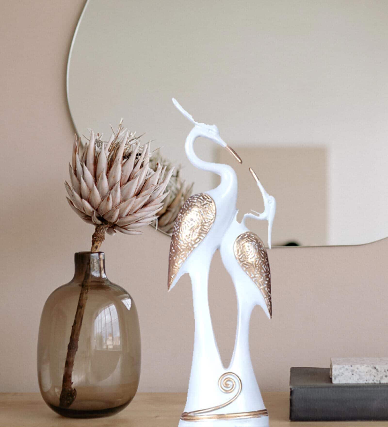 White Resin Duck Figurine