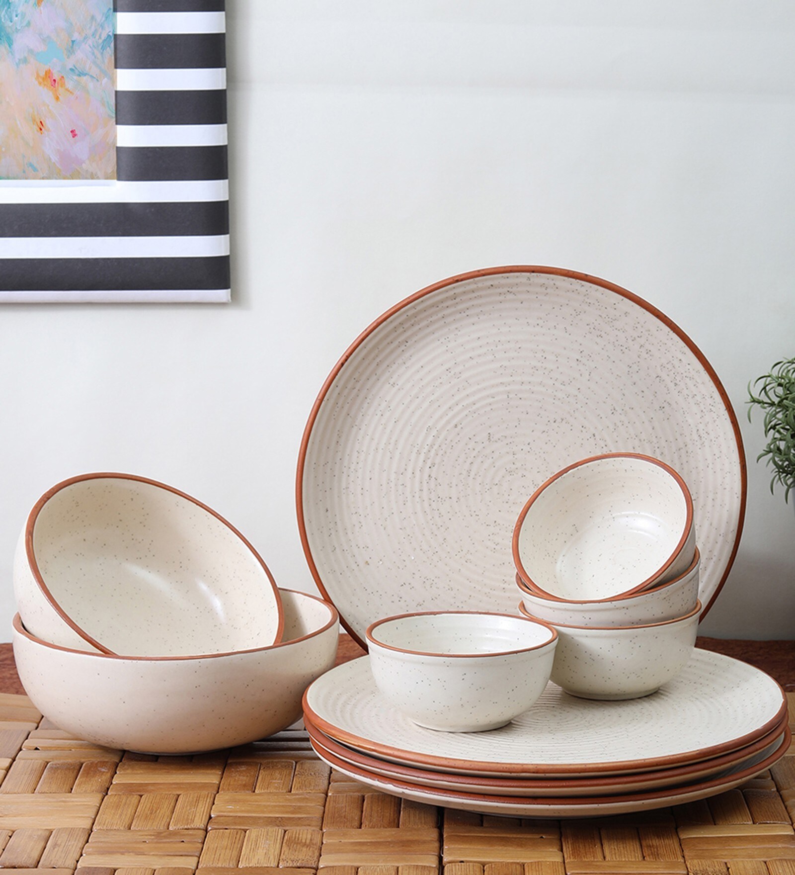 White Matt (Set of 10) Large Serving Bowl- 600ml; Small Serving Bowl- 500ml; Dinner Bowl- 150ml Ceramic Dinner Set White Matt (Set of 10) Large Serving Bowl- 600ml; Small Serving Bowl- 500ml; Dinner Bowl- 150ml Ceramic Dinner Set