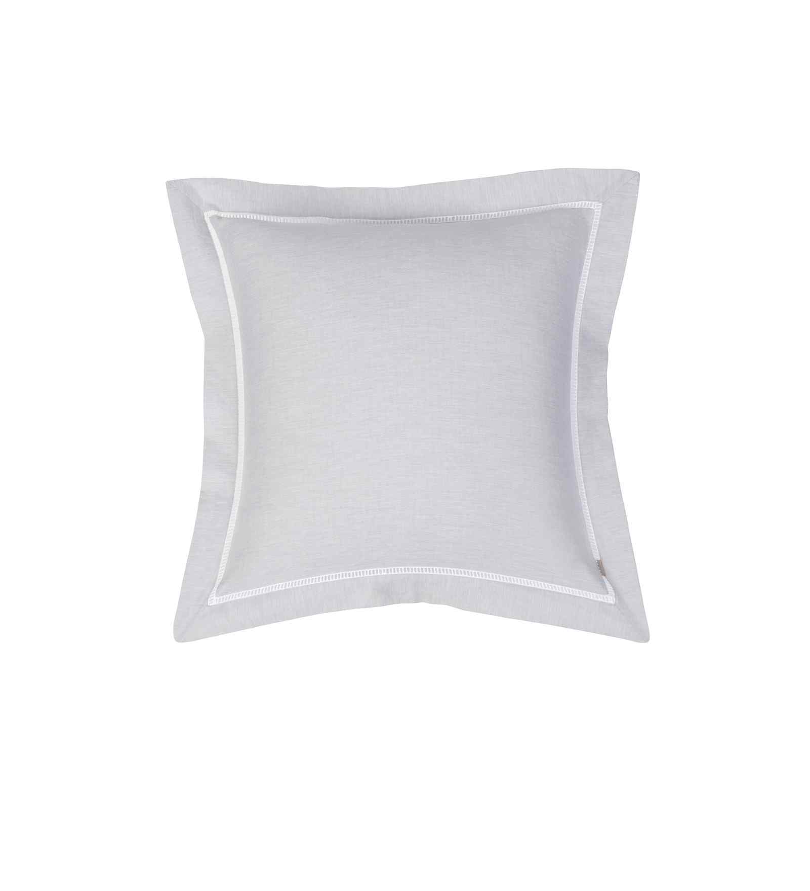 White Solid 300 TC Cotton 2 Pillow Case Euro Set