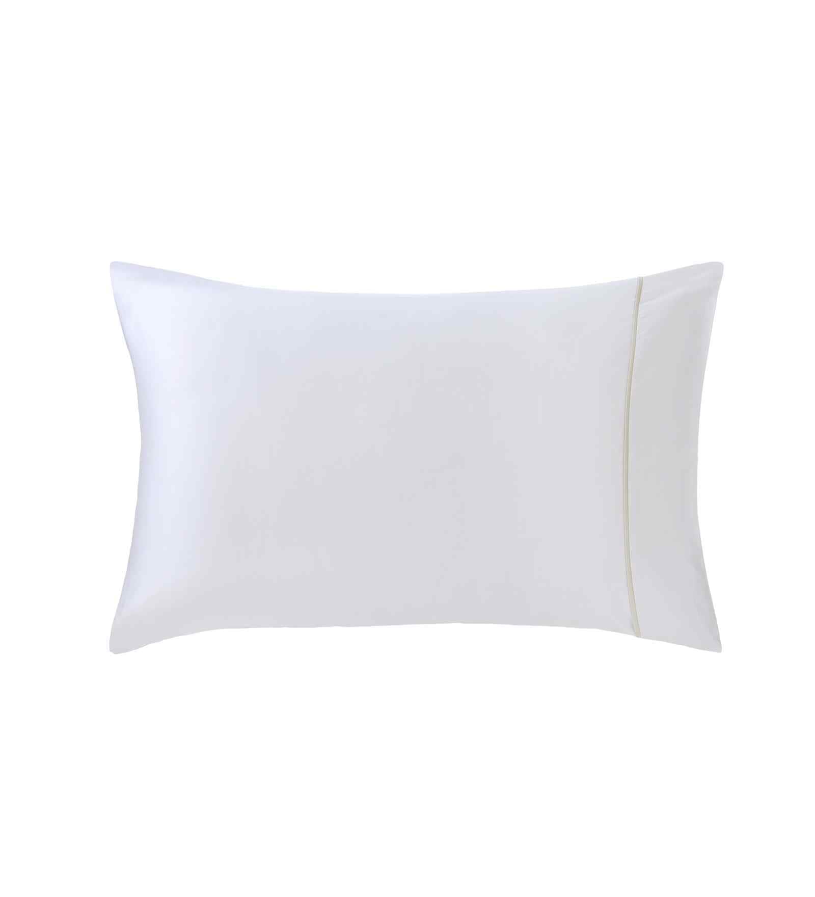 White Solid 300 TC Cotton 2 Pillow Cover Set