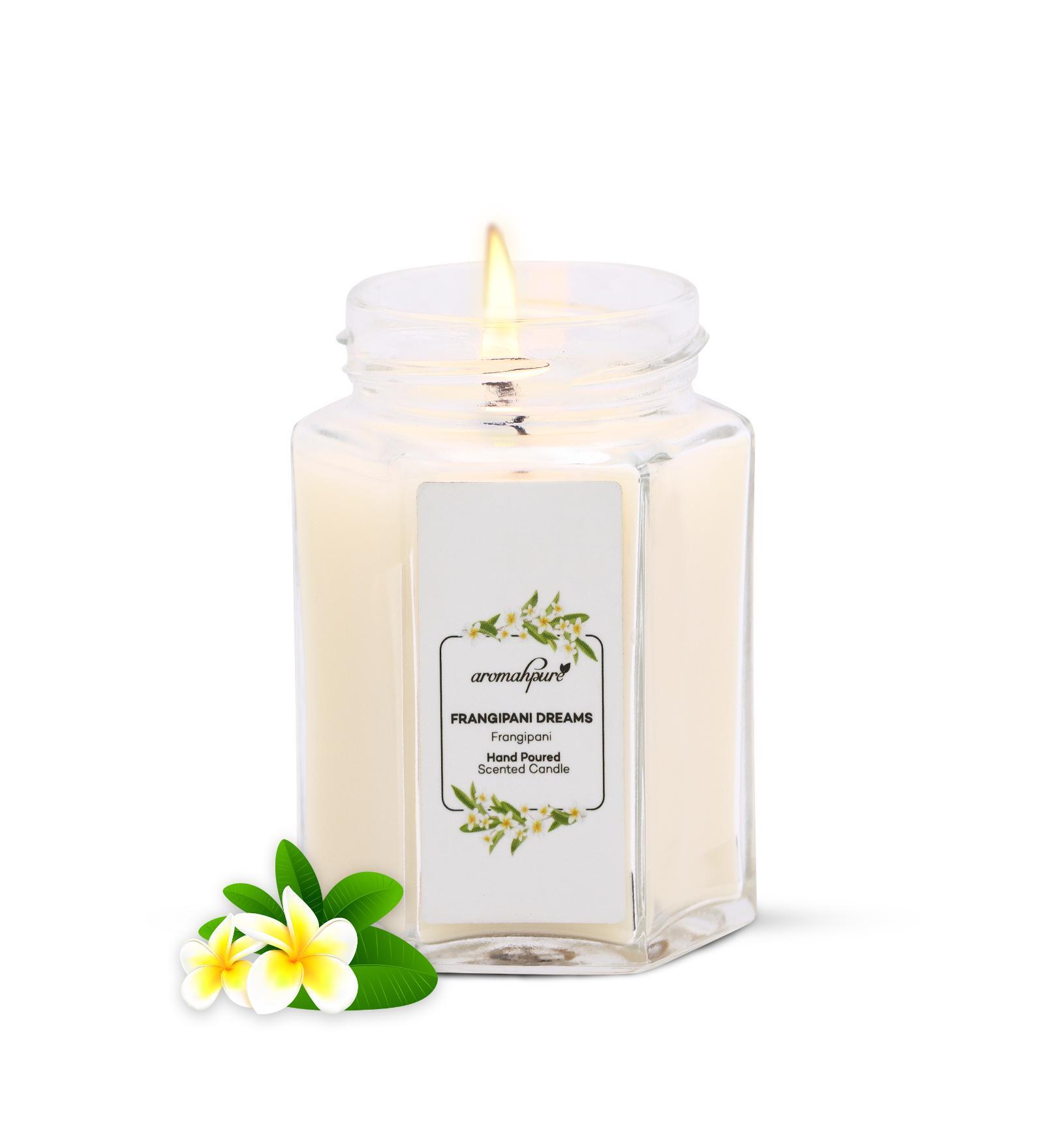 Frangipani Aroma White Soy Wax Scented Candle
