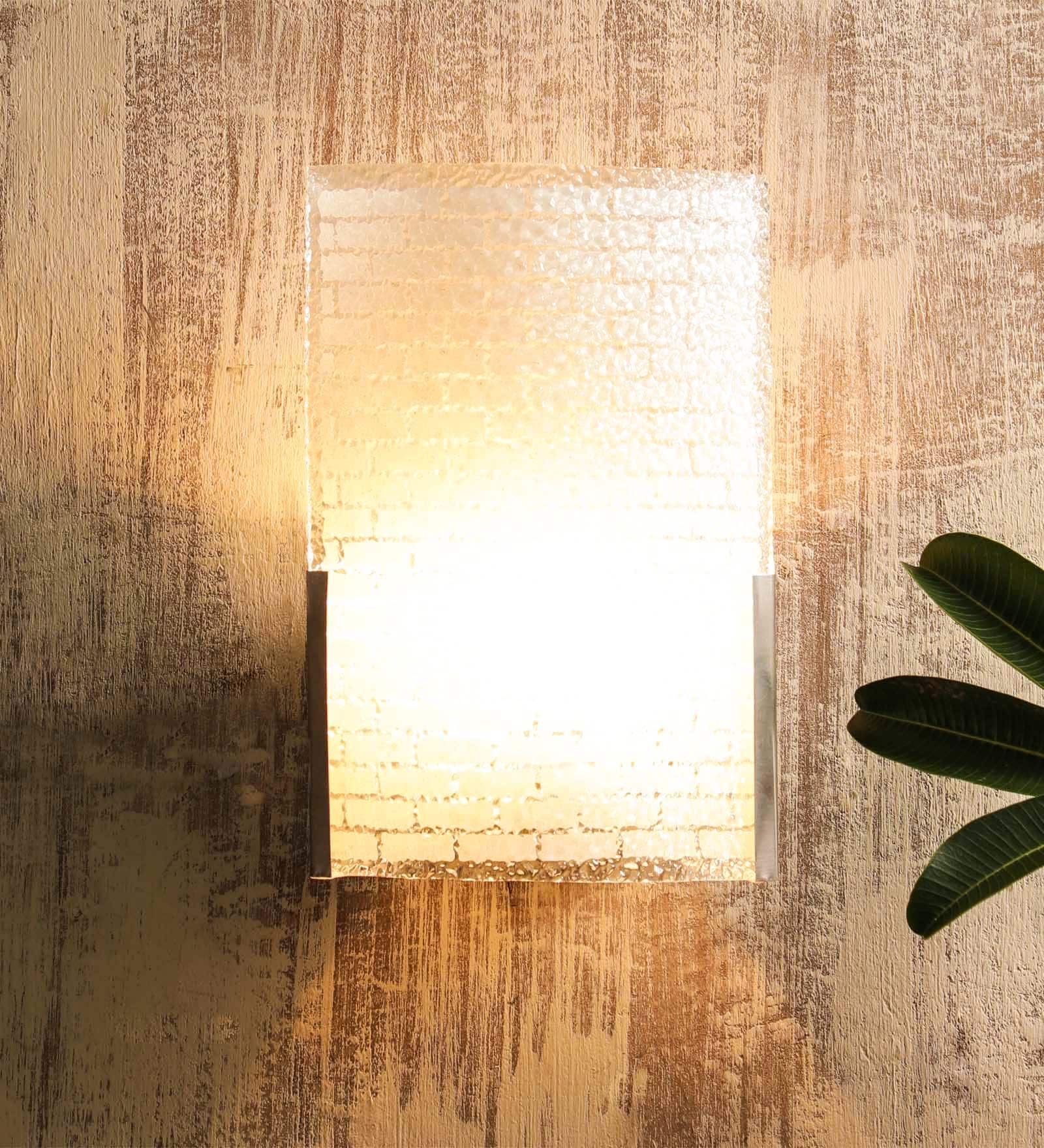 Elona Metal Flush Mount Wall Light (Silver)