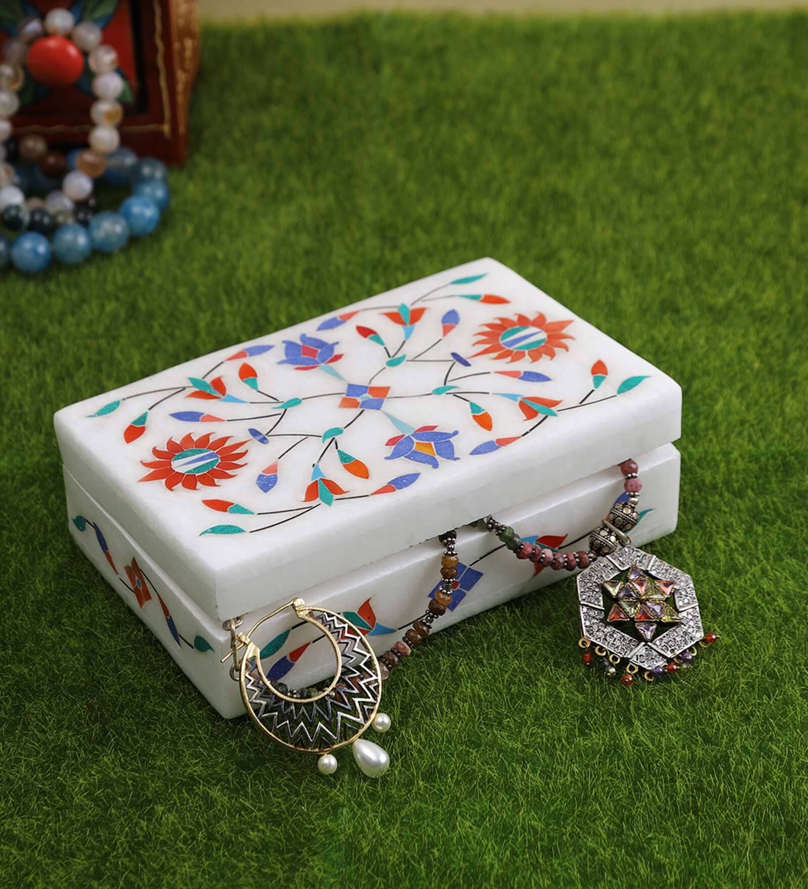 White Soapstone  Jewellery Organiser