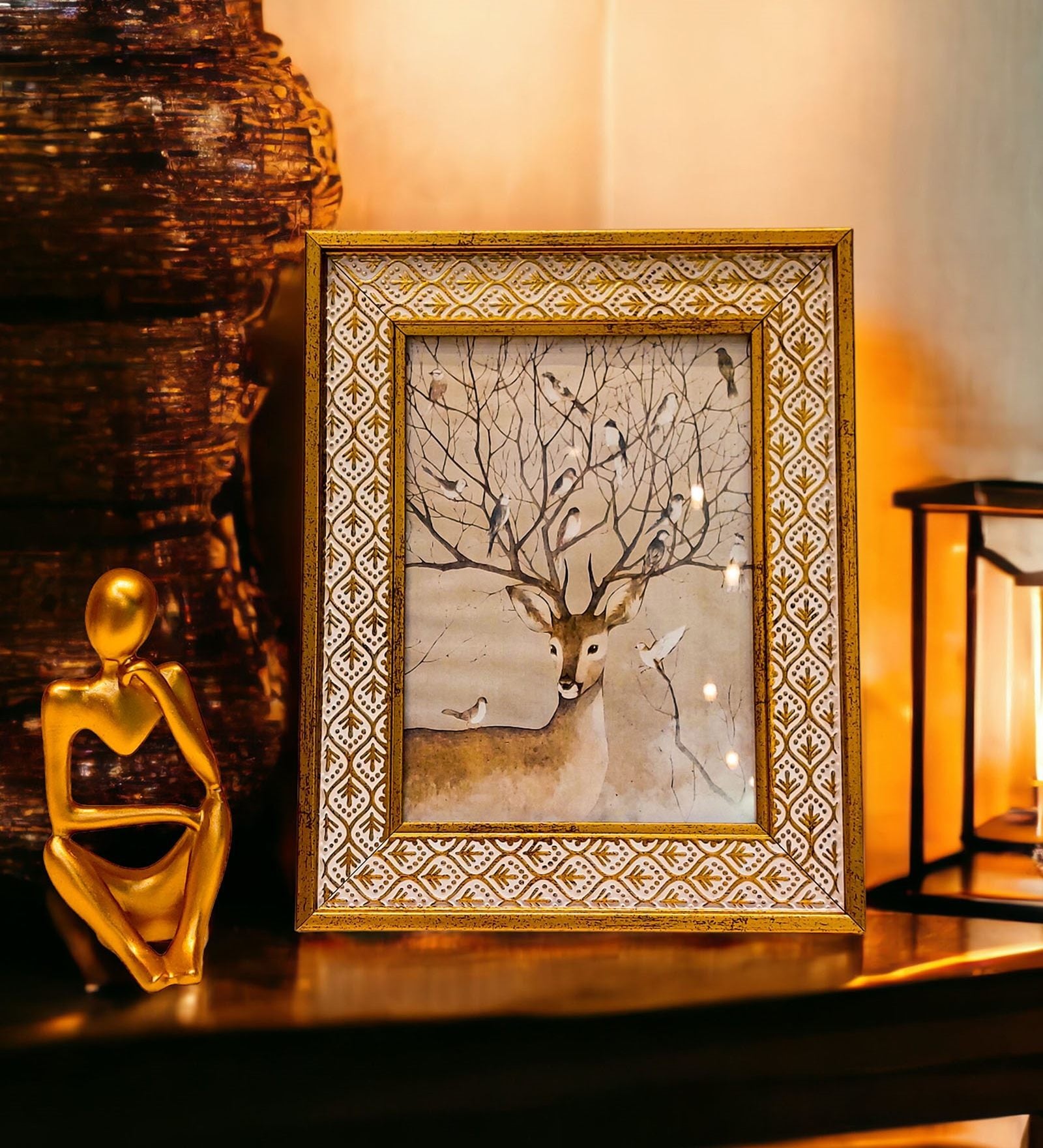 White Synthetic Wood Photoframe