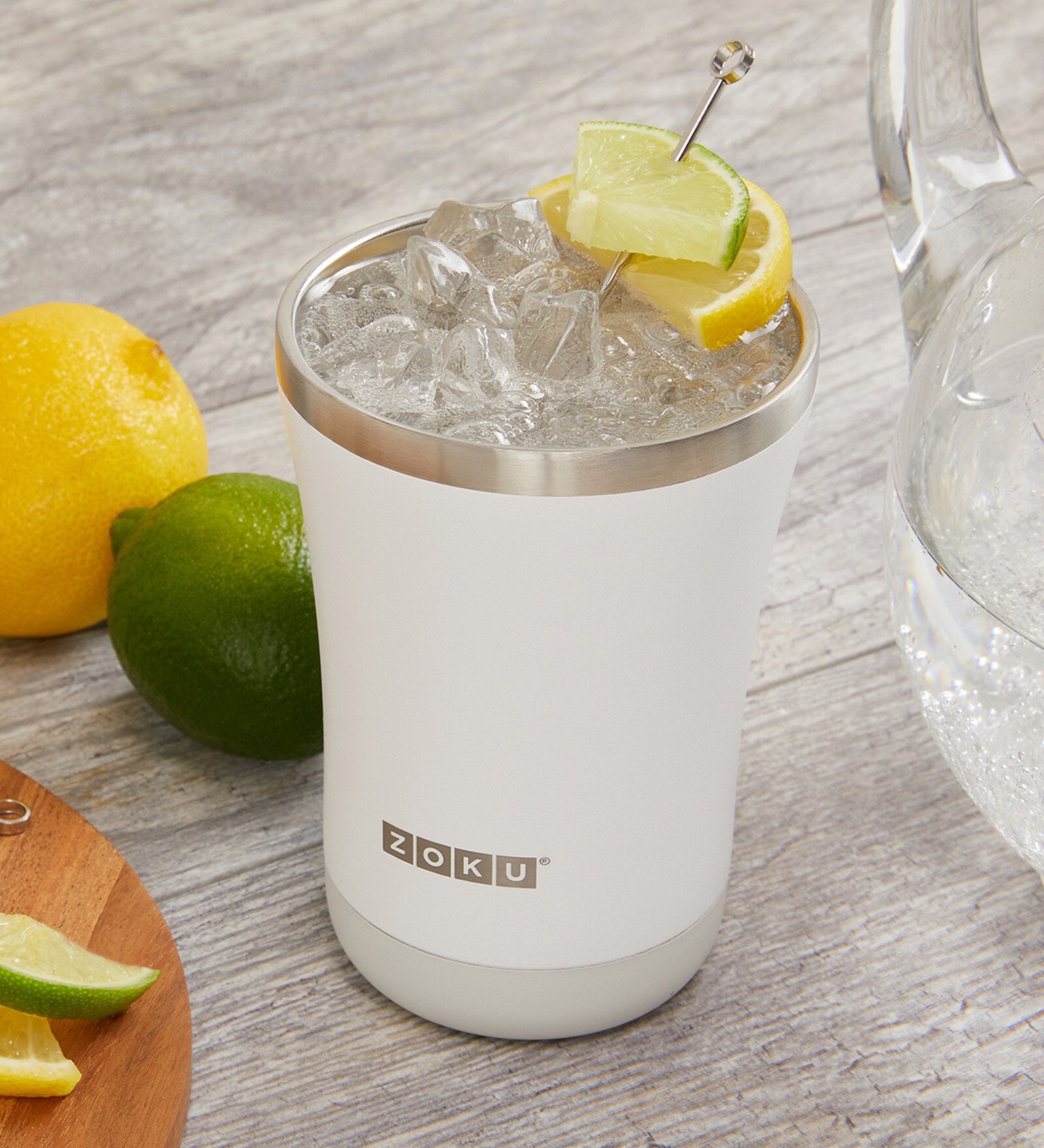 3 in 1 350ml White Stainless Steel Sipper