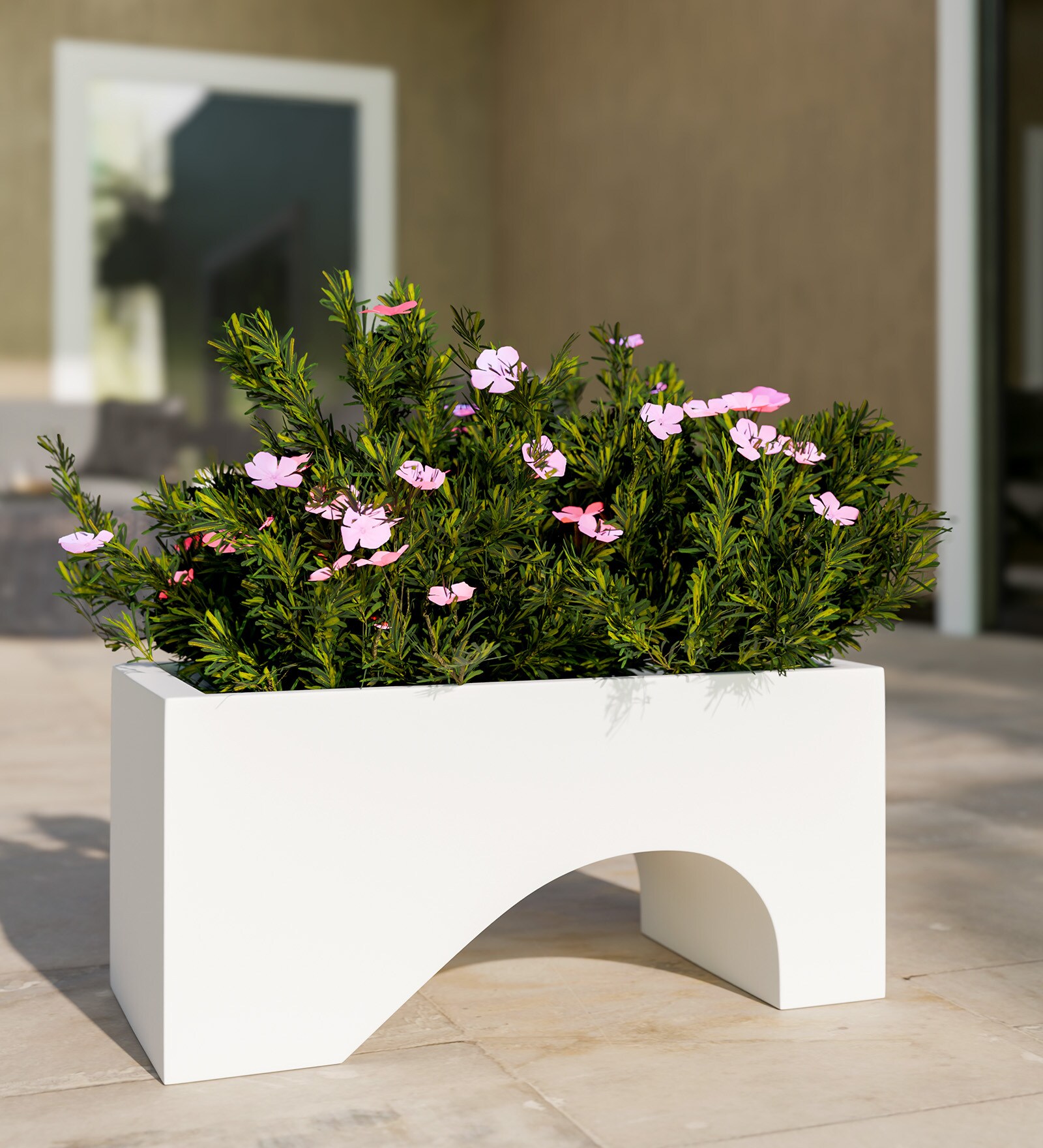White UCTR rectangular 2411 Planter