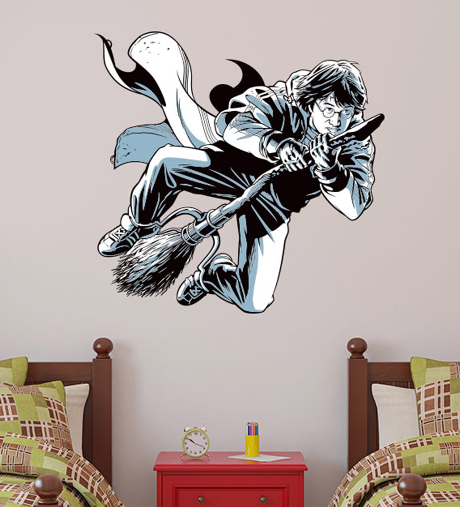 Buy White Vinyl Warner Bros Harry Potter Broomstick Matte Finish Wall