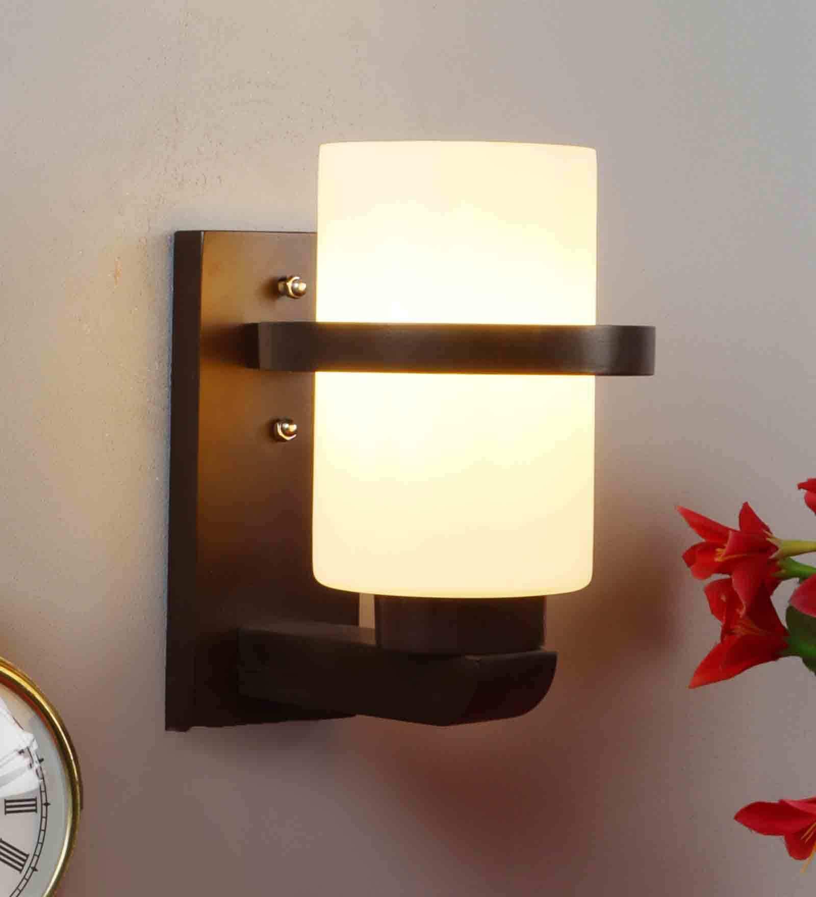 Modena Brown Wood and Iron Wall Sconces