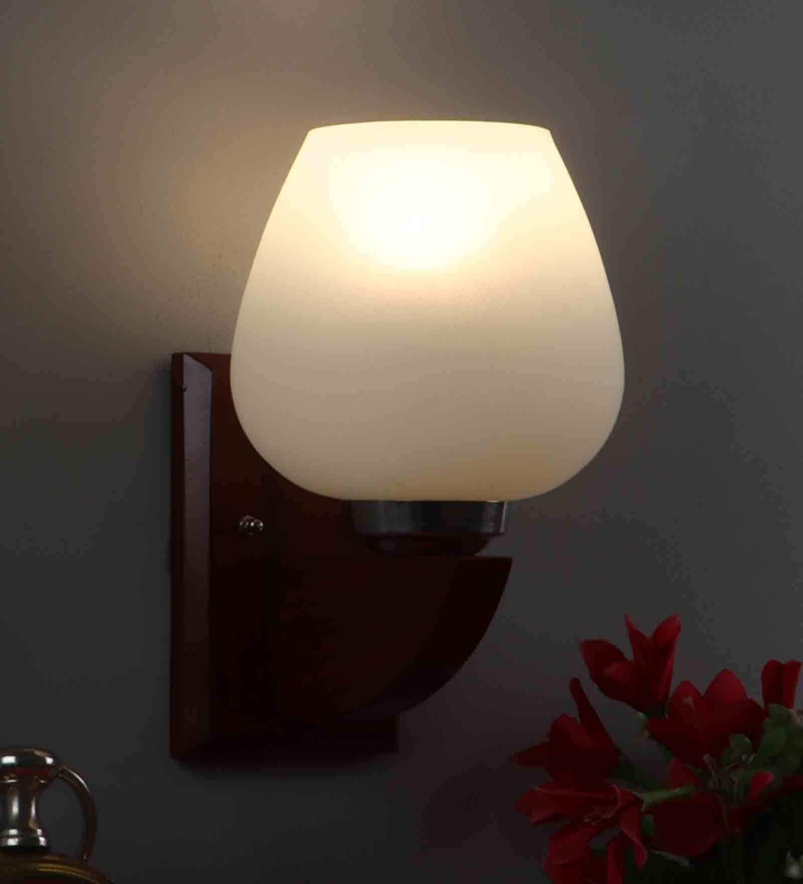 Drax Brown Wood and Iron Wall Sconces