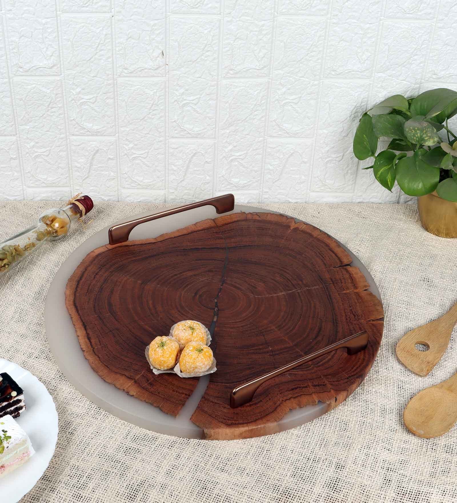 White Wood Handcrafted Appetizer Platter