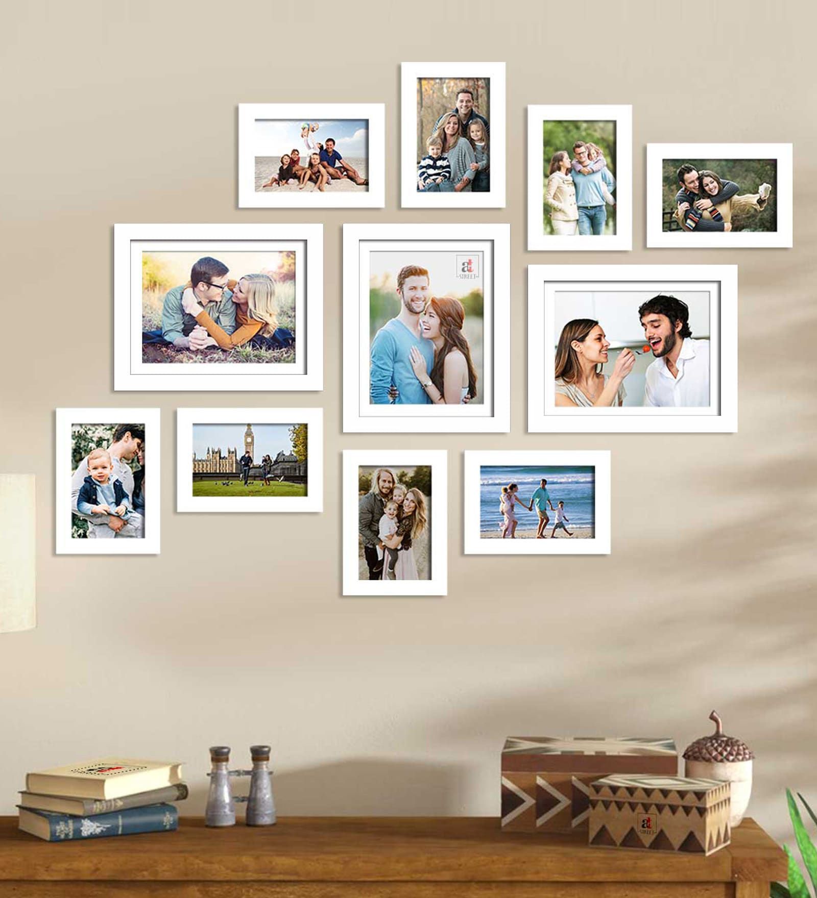 Buy Eden Set Of 11 White Synthetic Wood Collage Photo Frames at 32% OFF ...