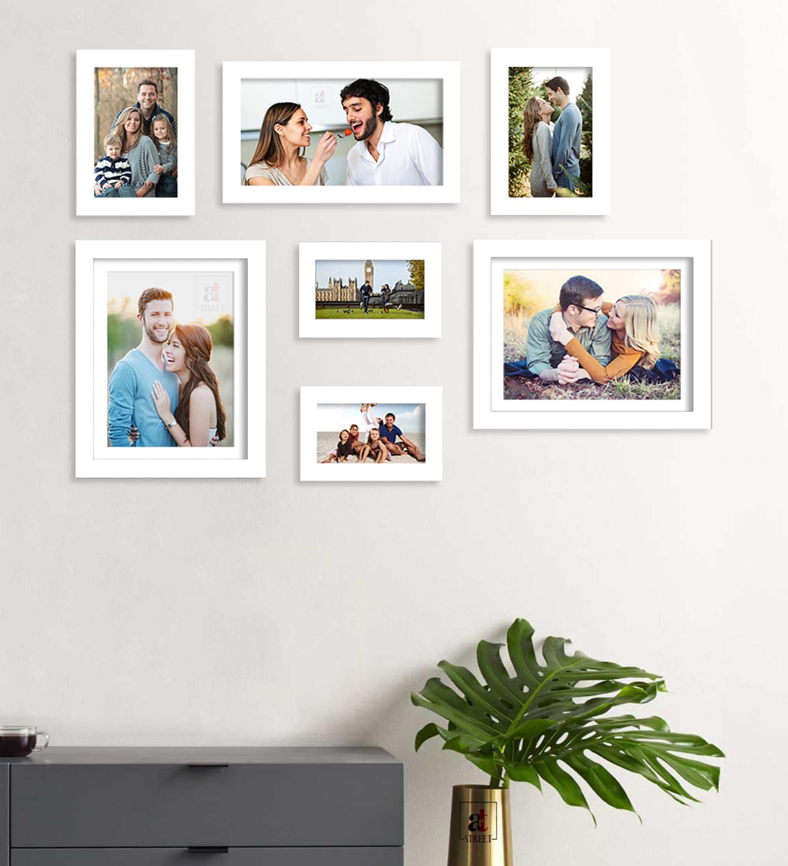 Buy Magnolia Set Of 7 White Synthetic Wood Collage Photo Frames at 38% ...