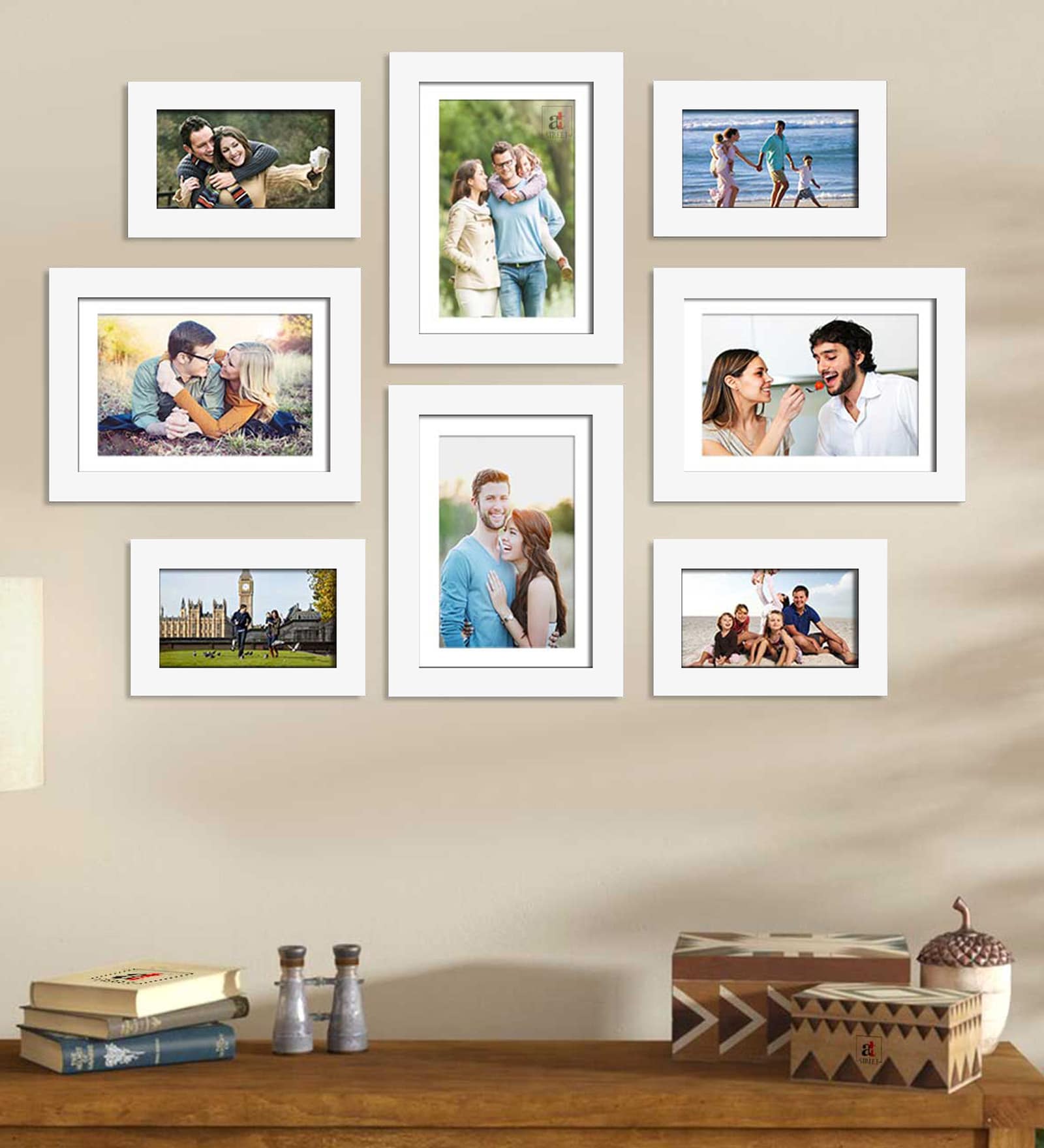 Buy Freya Set Of 8 White Synthetic Wood Collage Photo Frames at 25% OFF ...