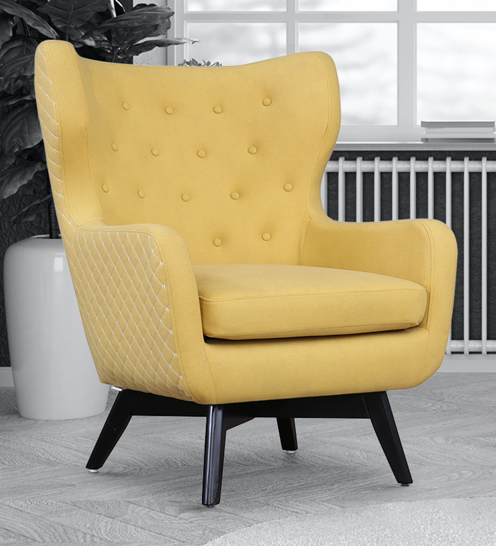 Whitman Accent Chair in Mustard Colour