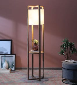 floor lamp with wood base