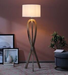 floor lamp with wood base