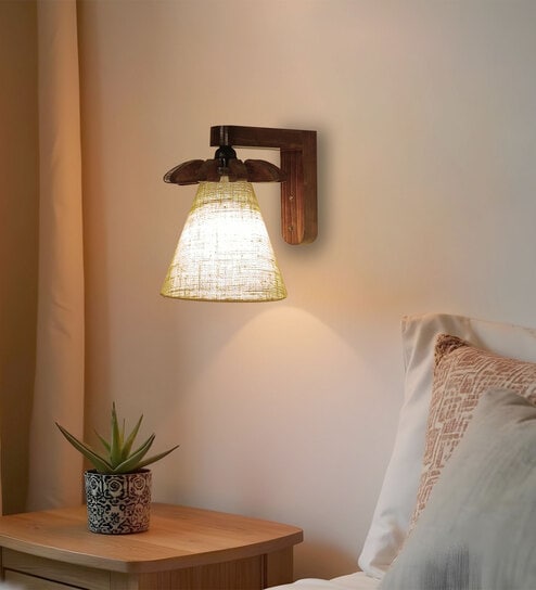 Whirl Brown Wooden Wall Light by Symplify