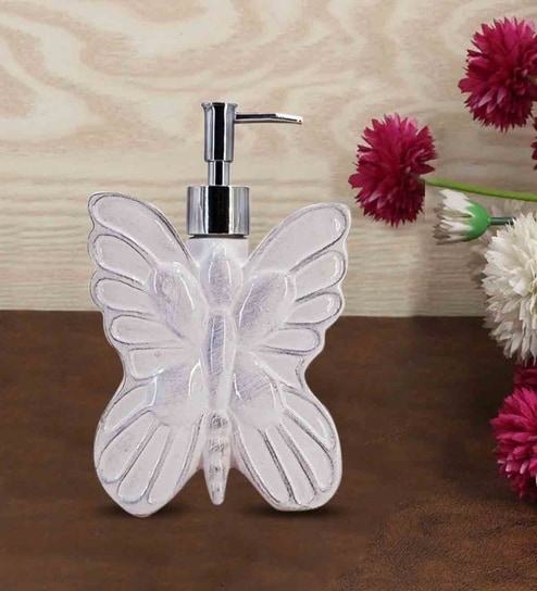 White 300 ml Ceramic Liquid Soap Dispenser 