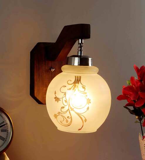 Nassau Brown Wood Wall Sconces by Foziq